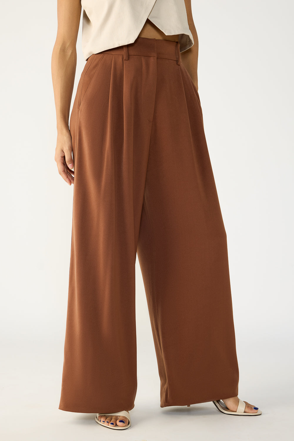 Downtown Brown Adjustable Korean Pants