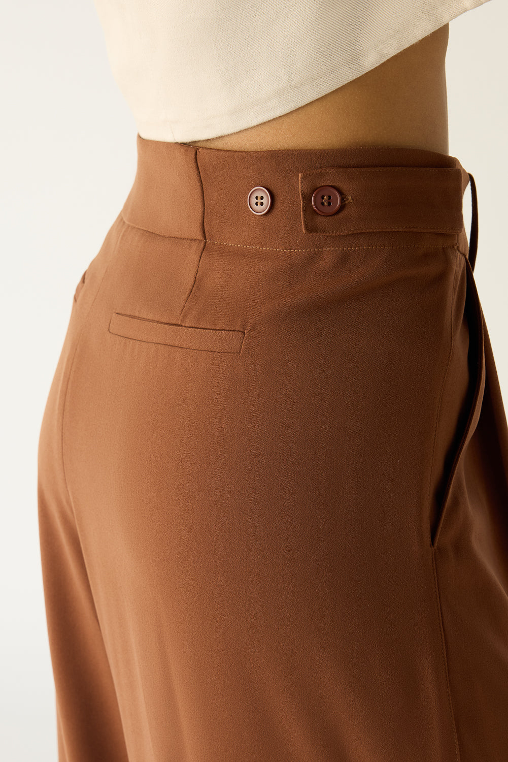 Downtown Brown Adjustable Korean Pants