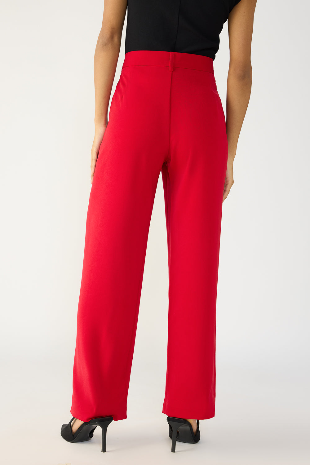 Scarlet Red Double Pleated Korean Pants