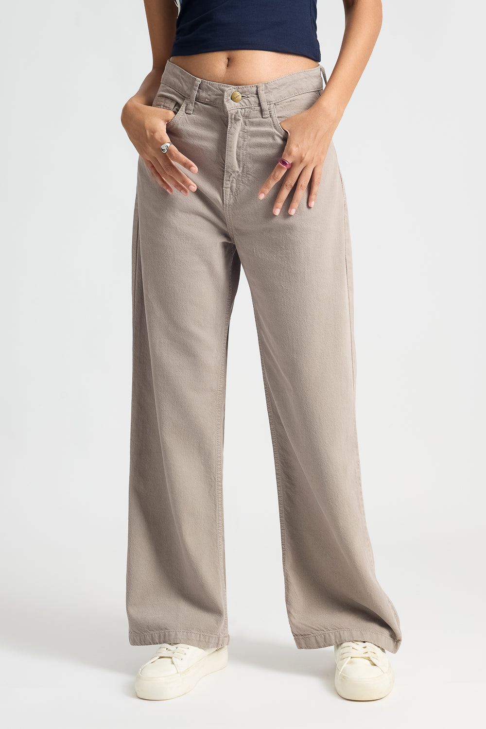 Grey wide leg jeans hotsell