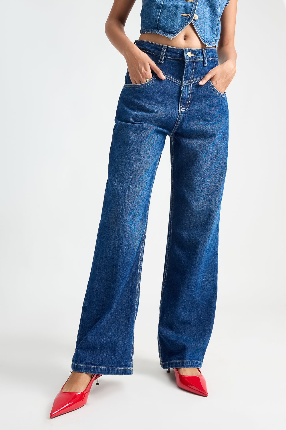 Dark Blue Straight Fit Jeans