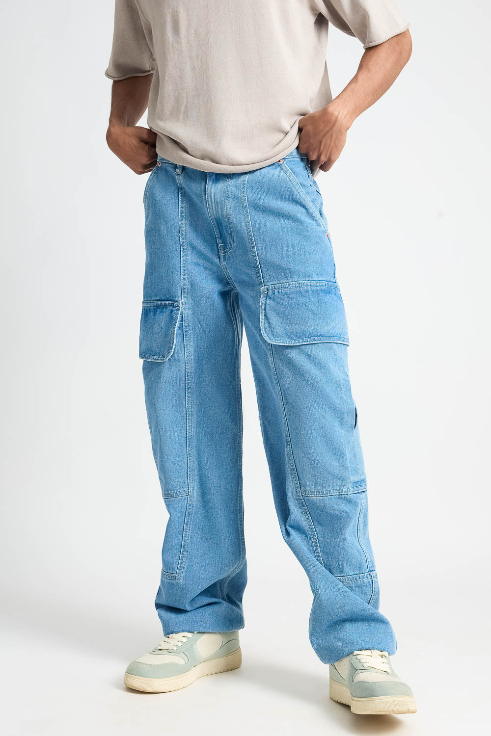 Ice Blue Men's Relaxed Cut Jeans