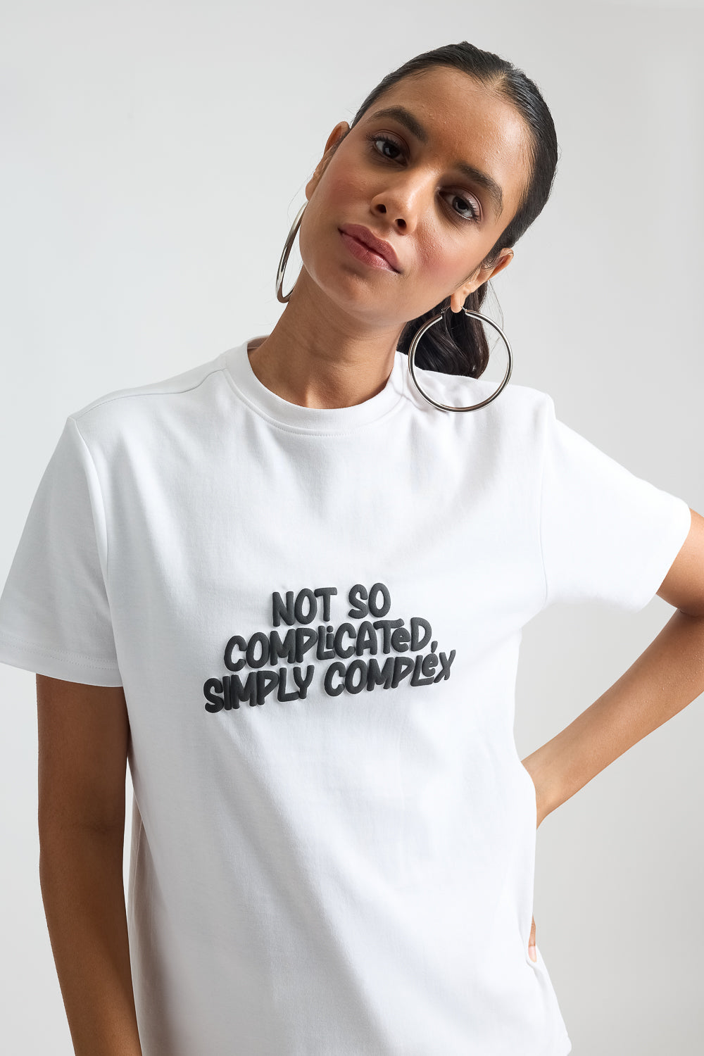 White Not So Complicated Tee