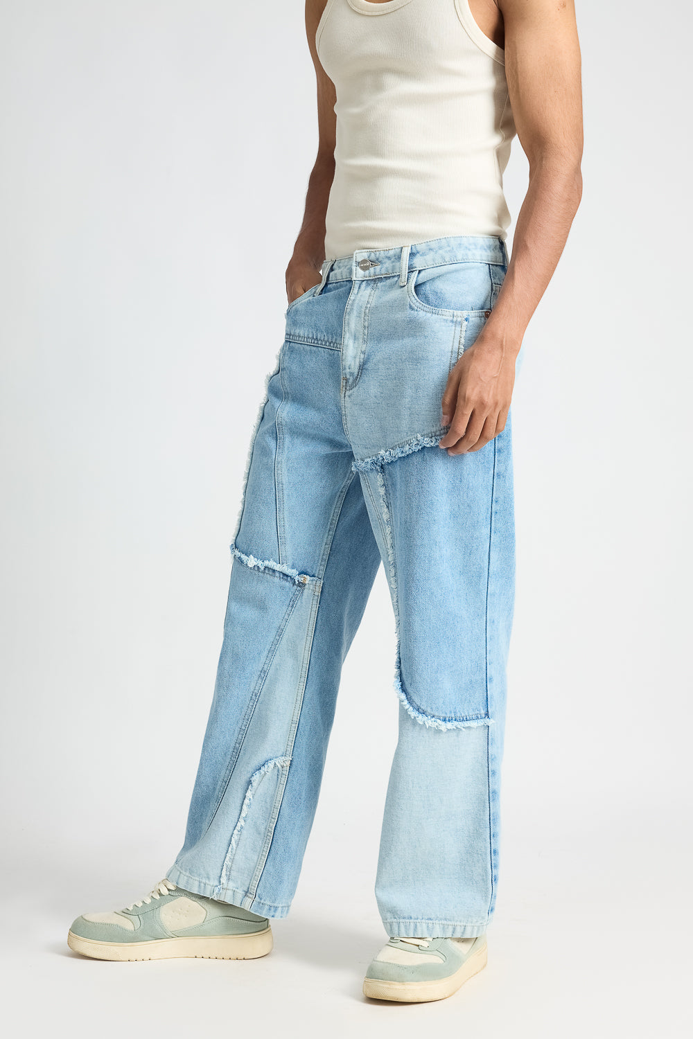 STRAIGHT ICE BLUE MENS JEANS