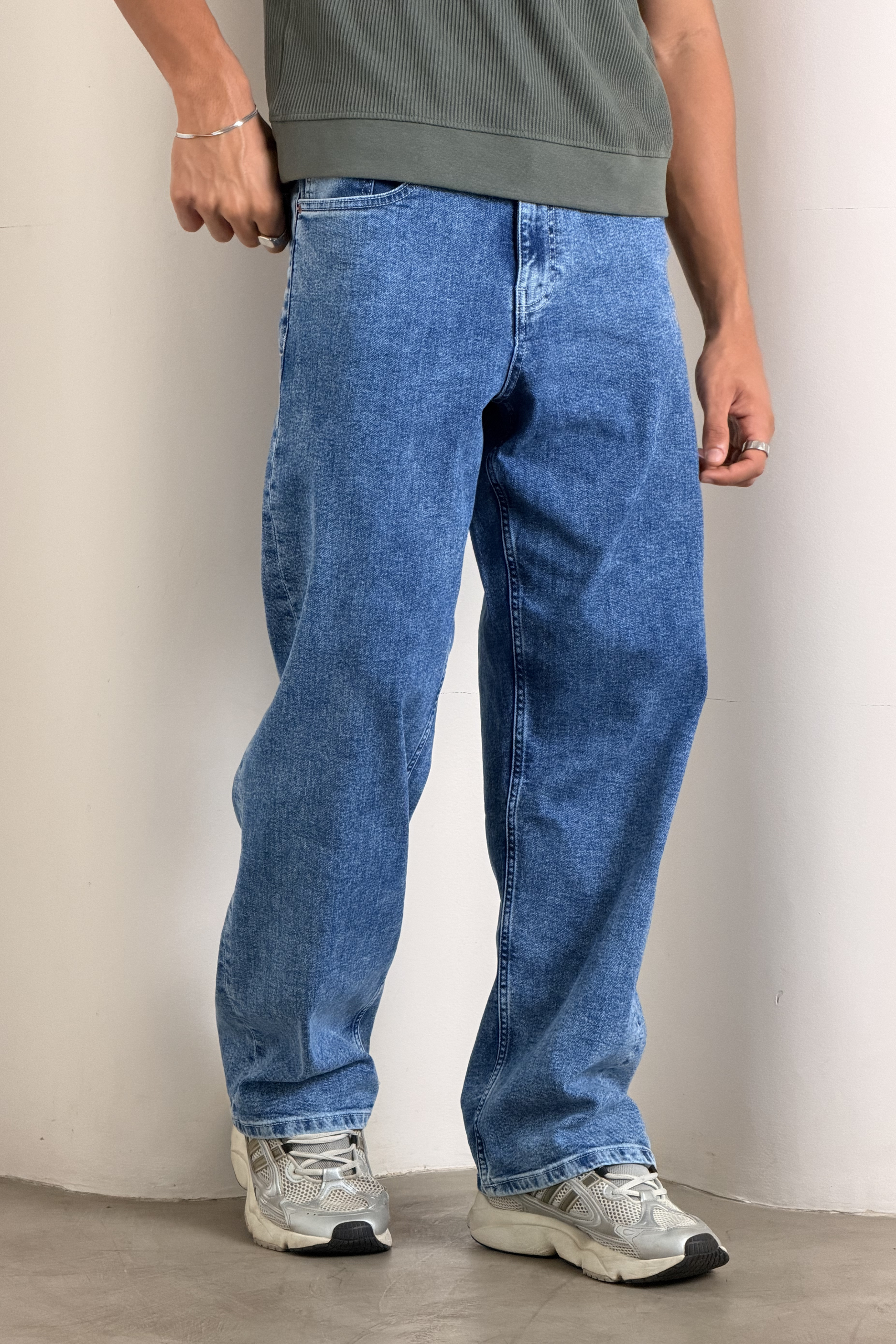 Icy Blue Baggy Jeans