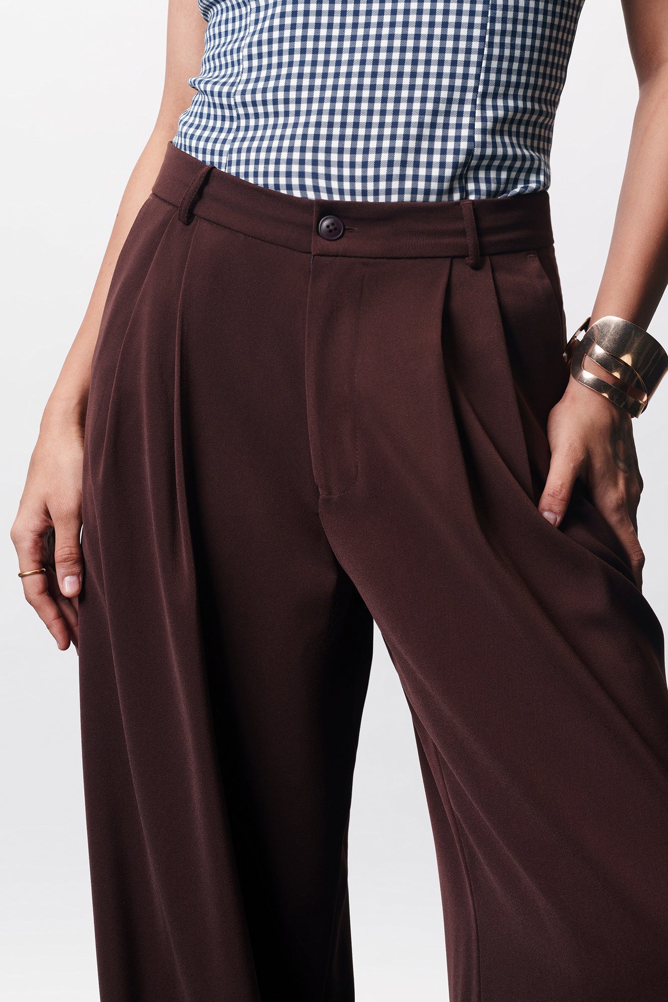 Espresso Brown Super Flared Korean Pants