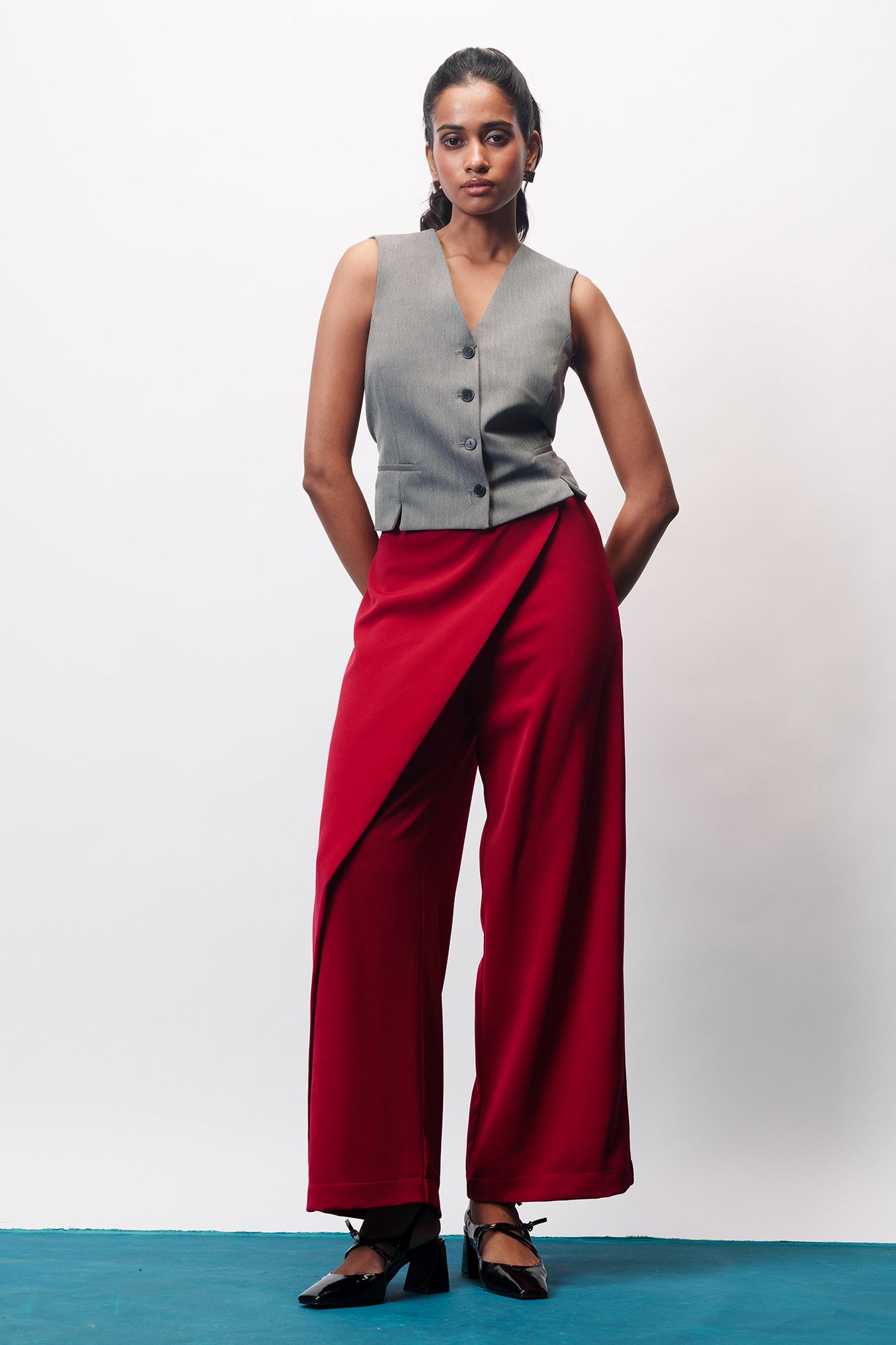 Red Rush Pareo Korean Pants