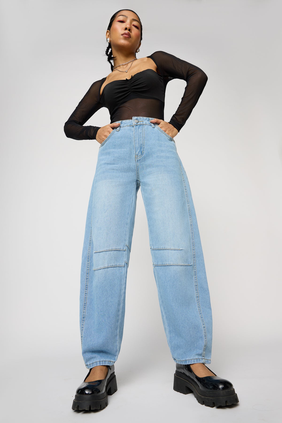 Rush Blue Barrel Leg Jeans