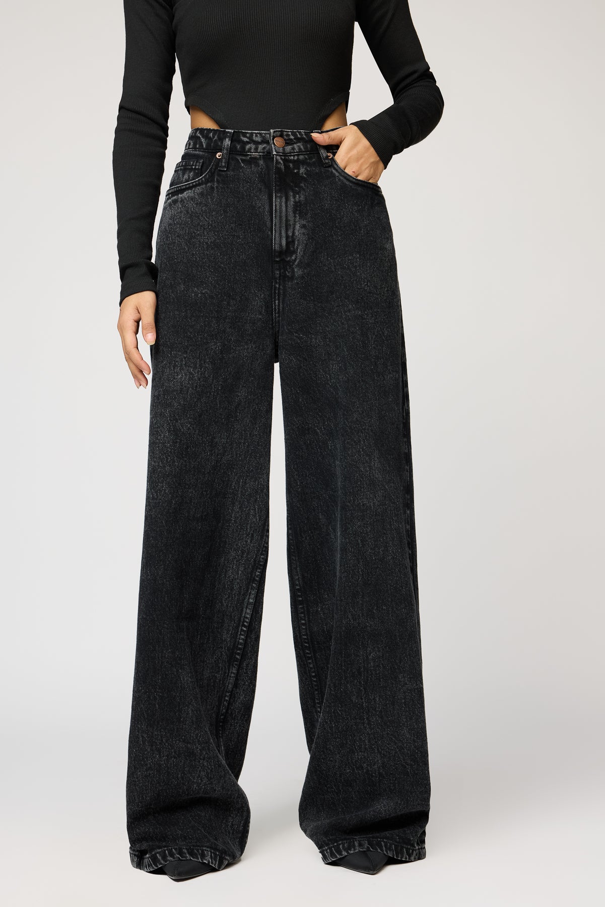 Vintage 90s Black Denim Jeans Flares Slight outlet Stretch Mid Rise Waist 33” Inseam 30” Large Extra Large L XL Riders Unisex