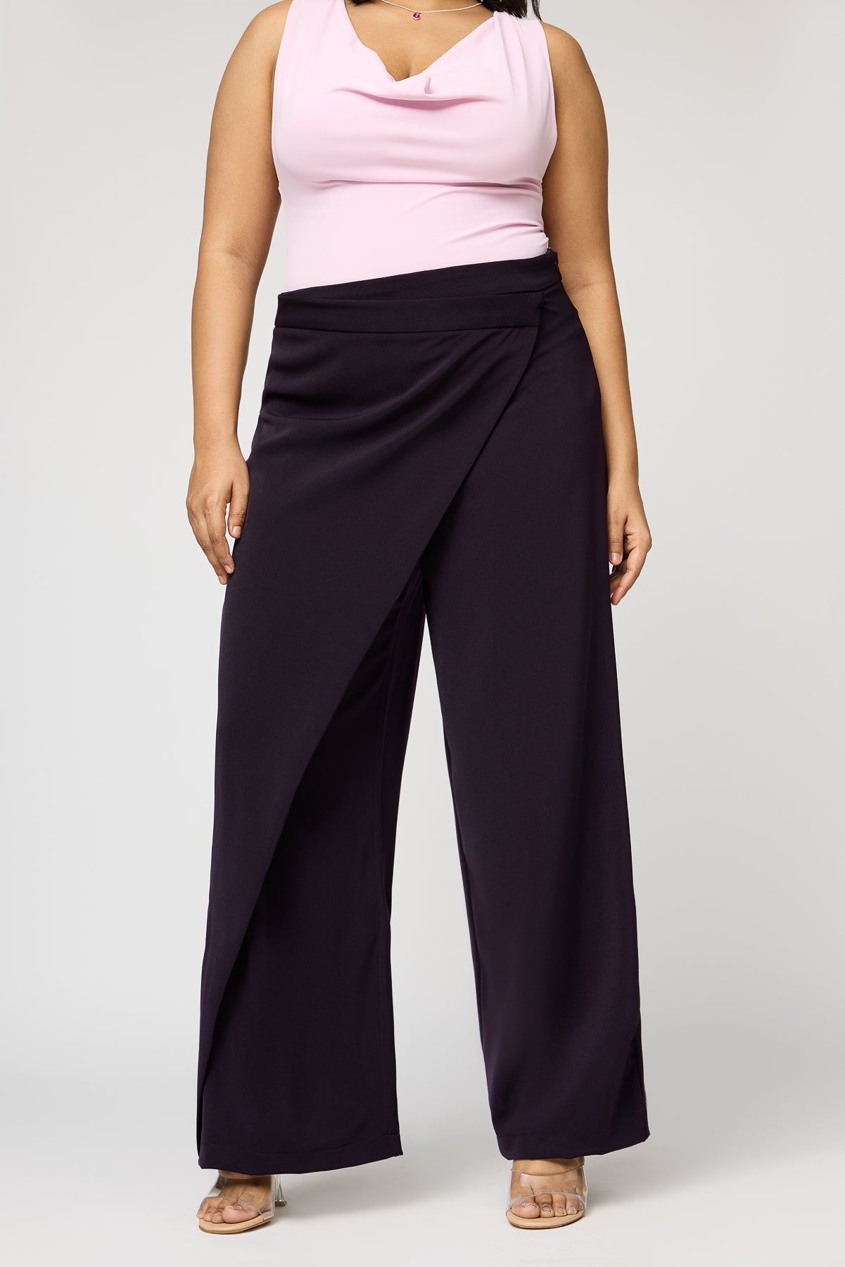 Imperial Purple Curve Pareo Korean Pants