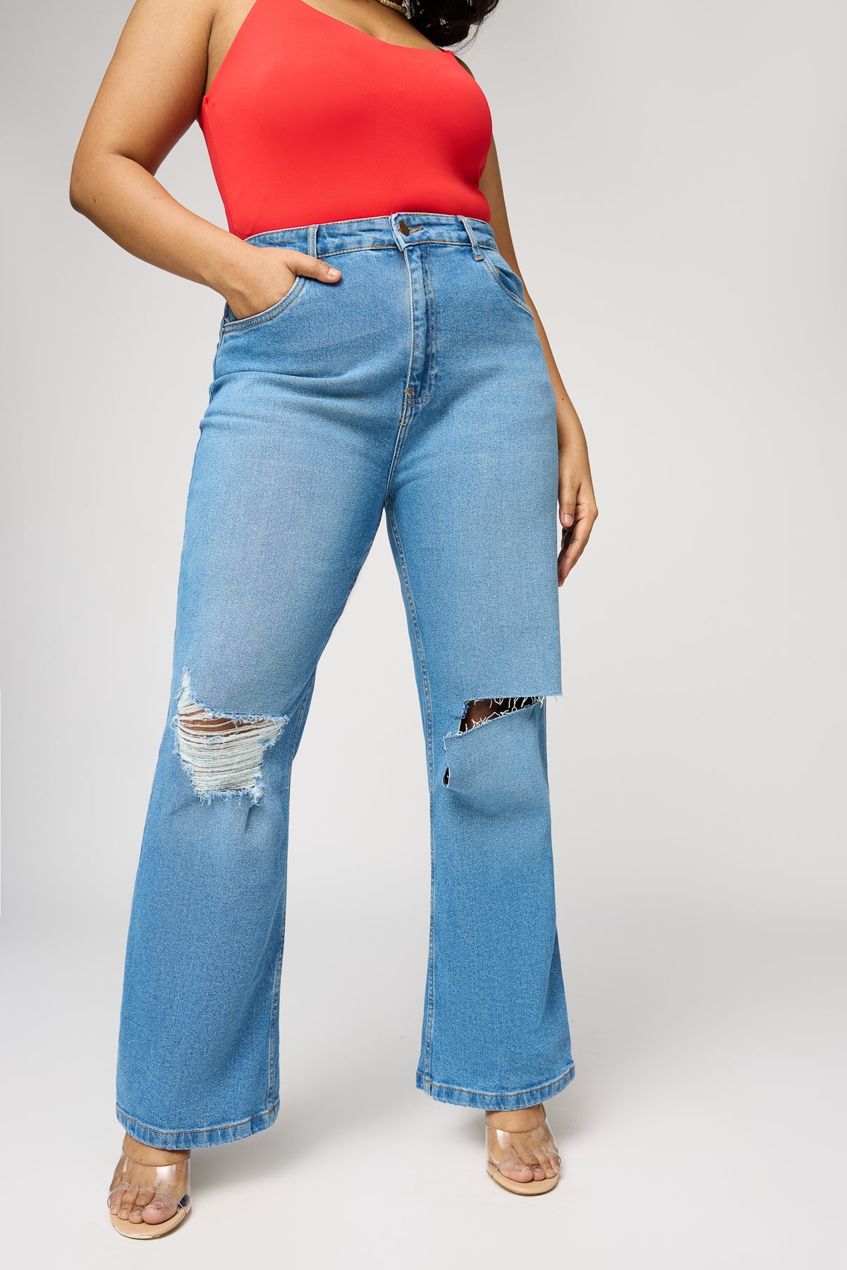 Light Blue Ablaze Baggy Balloon Jeans