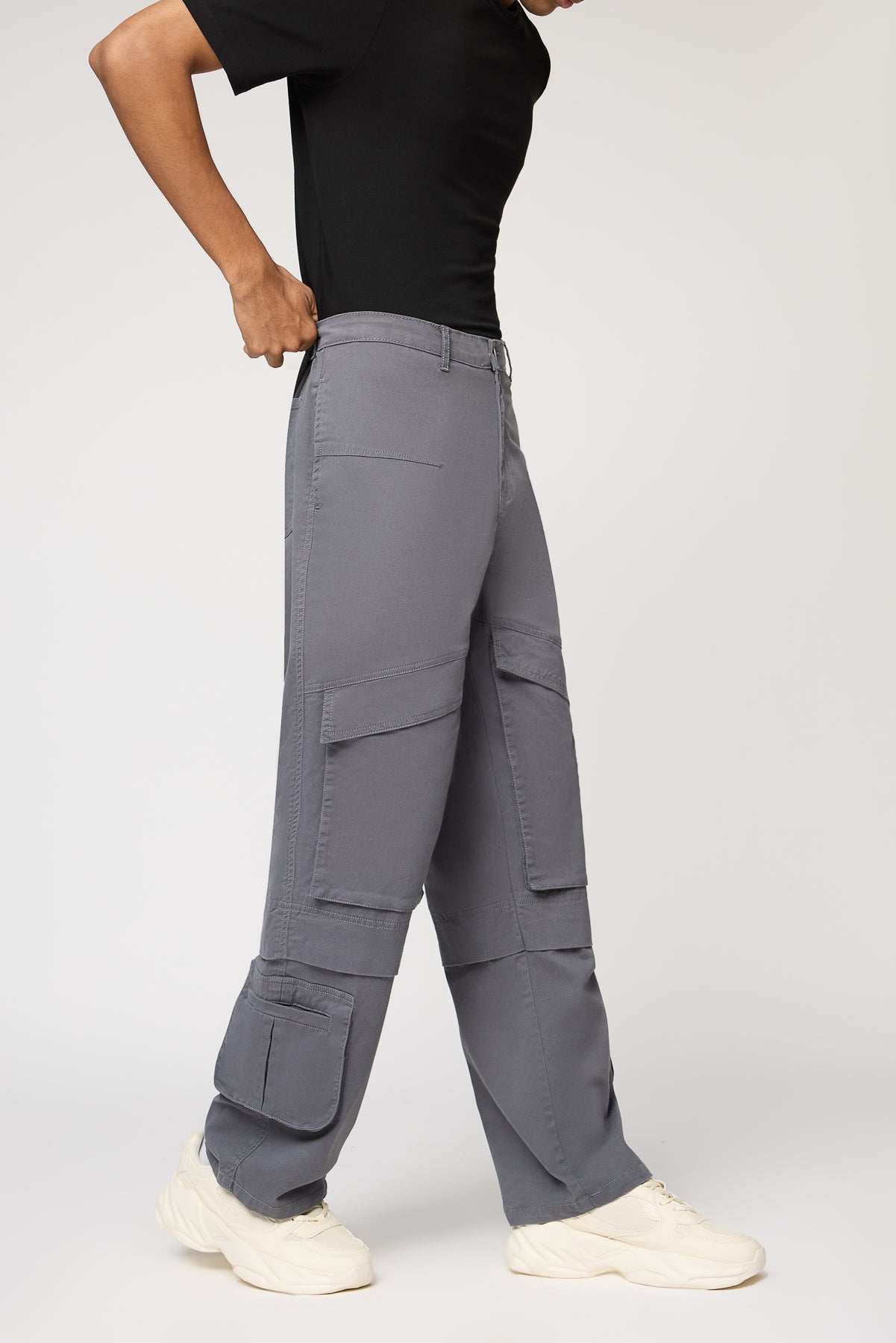 Ironstone Grey Men's Relaxed Fit Cargo Pants