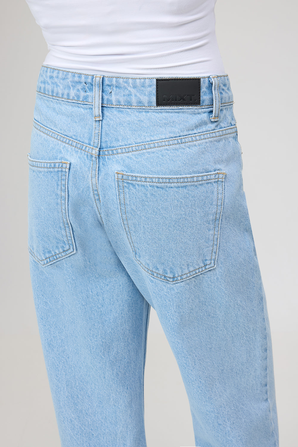 Powder Blue Straight Jeans