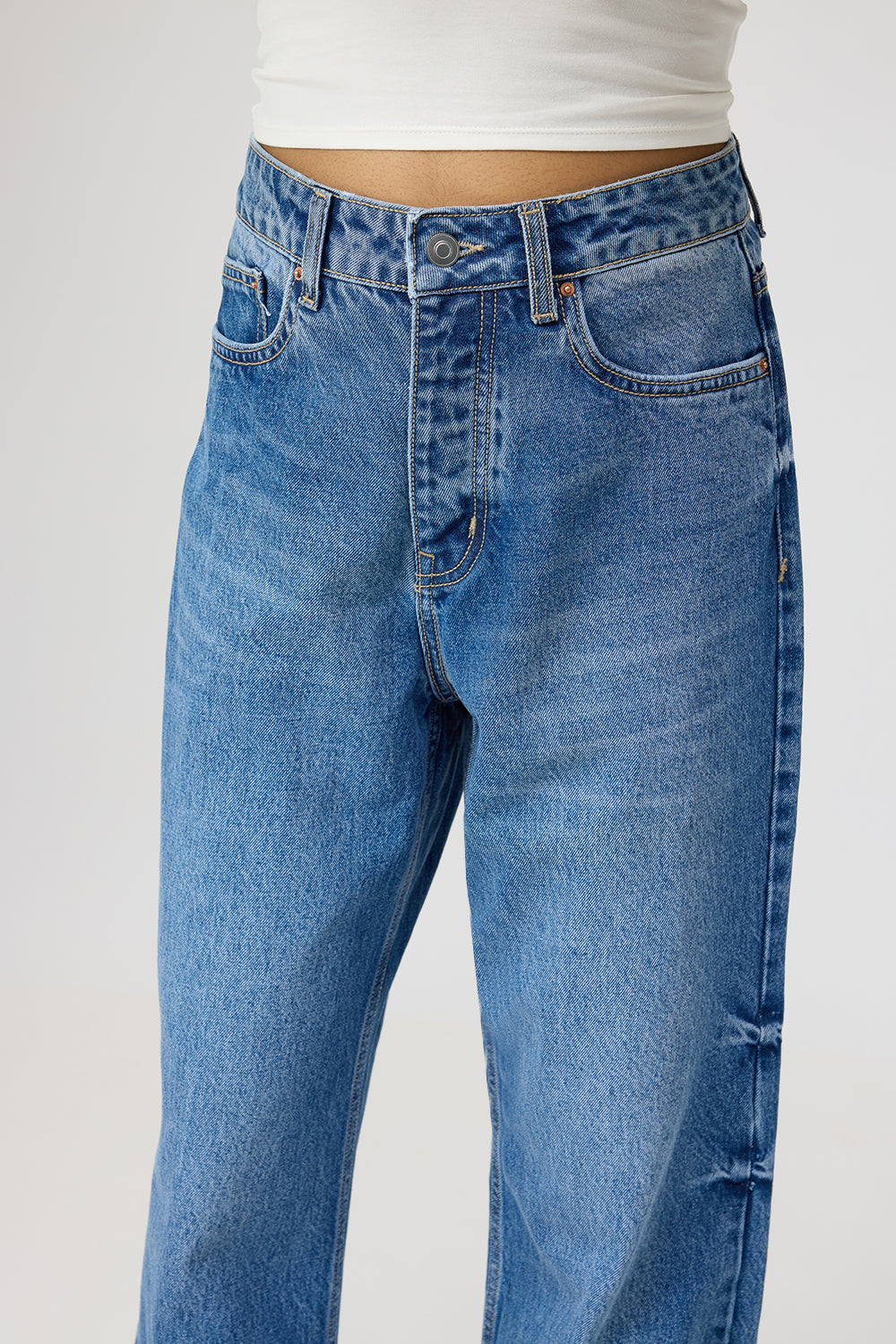 Sapphire Blue Straight Jeans