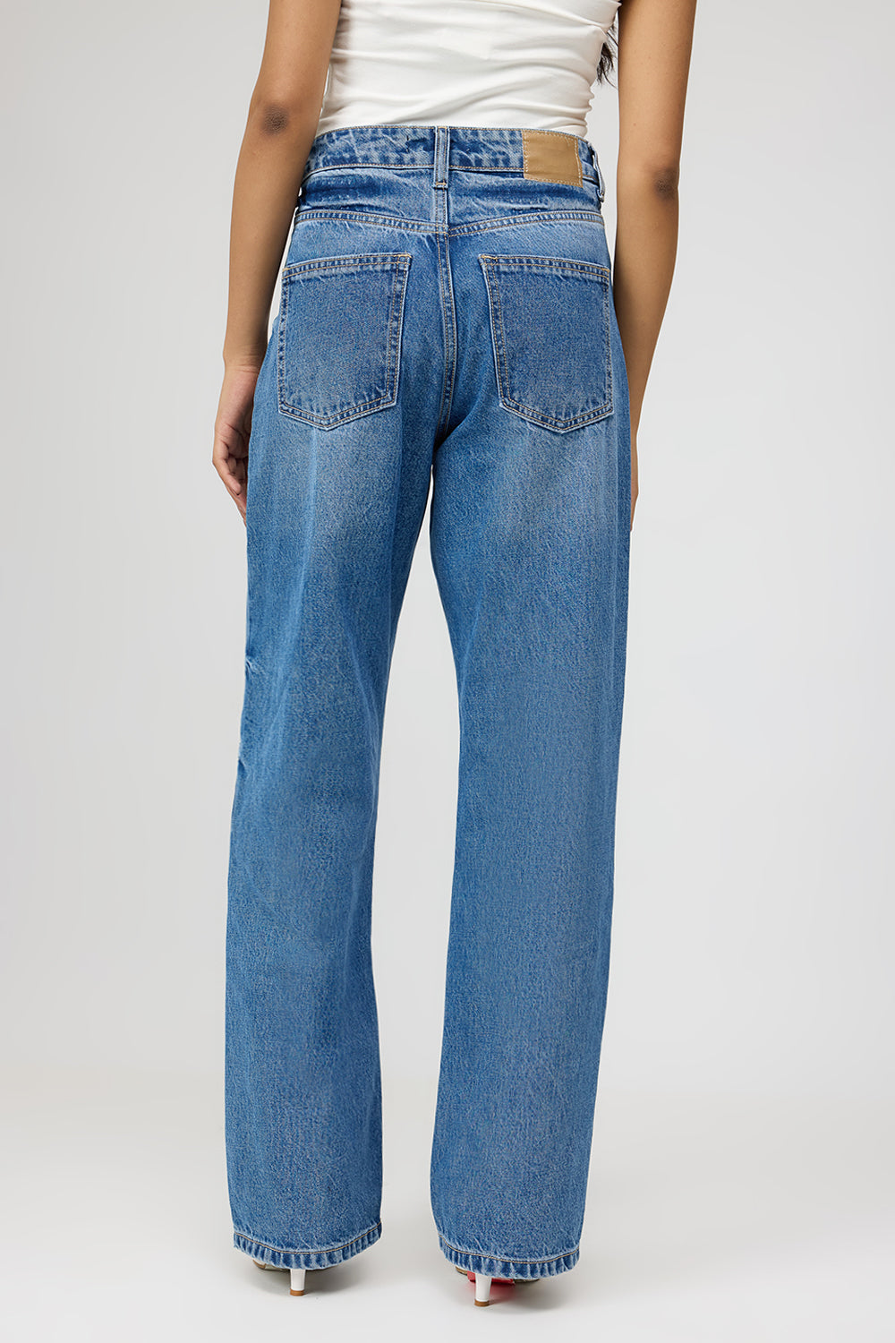 Sapphire Blue Straight Jeans