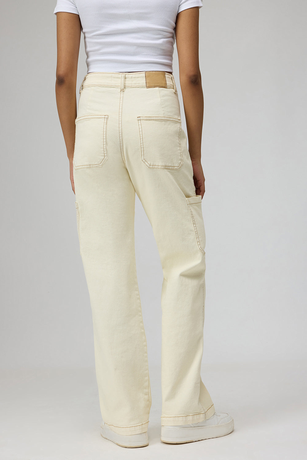 Merino White Cargo Pants