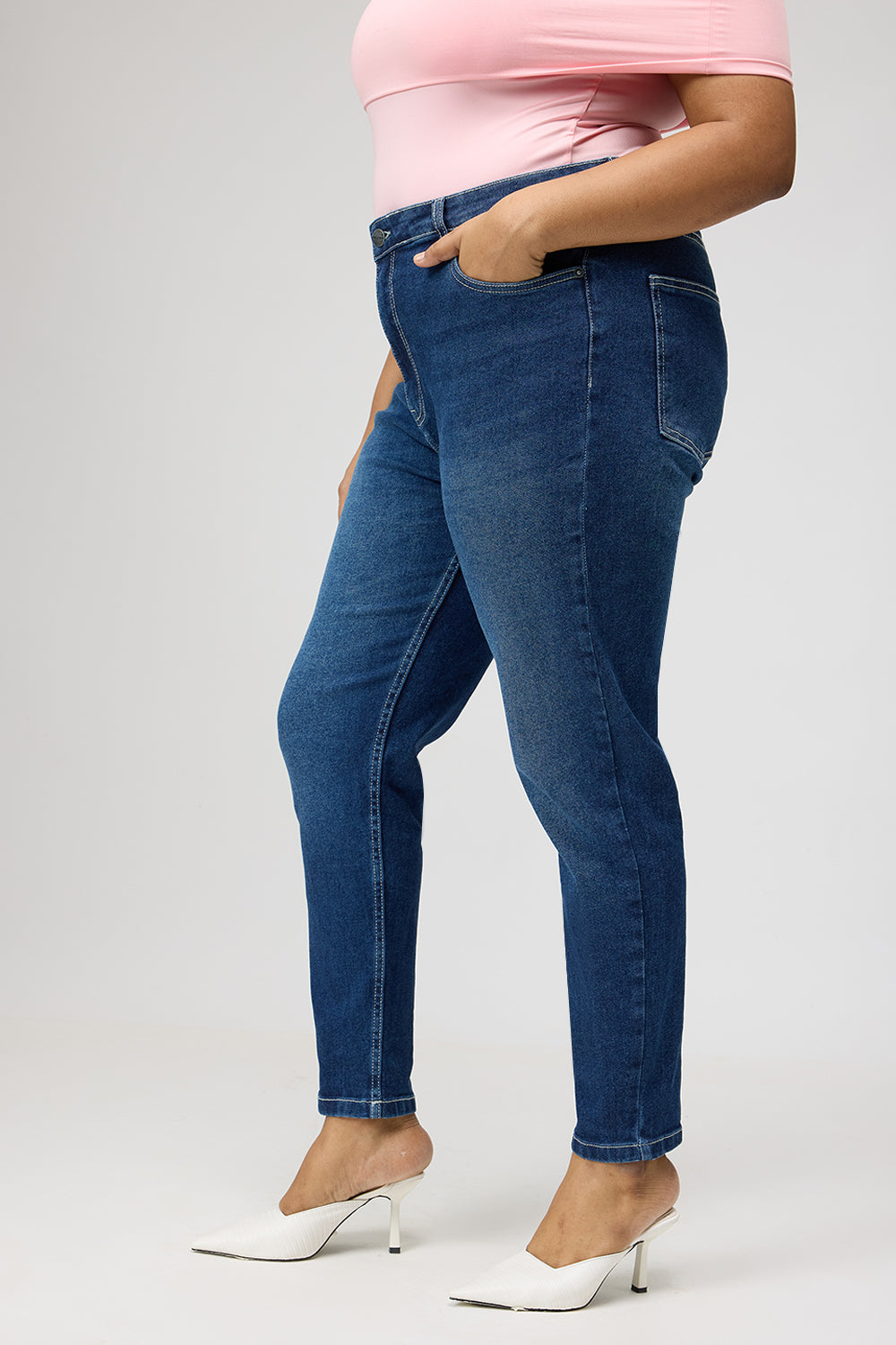 Curve Sculpting Blue Skinny Jeans