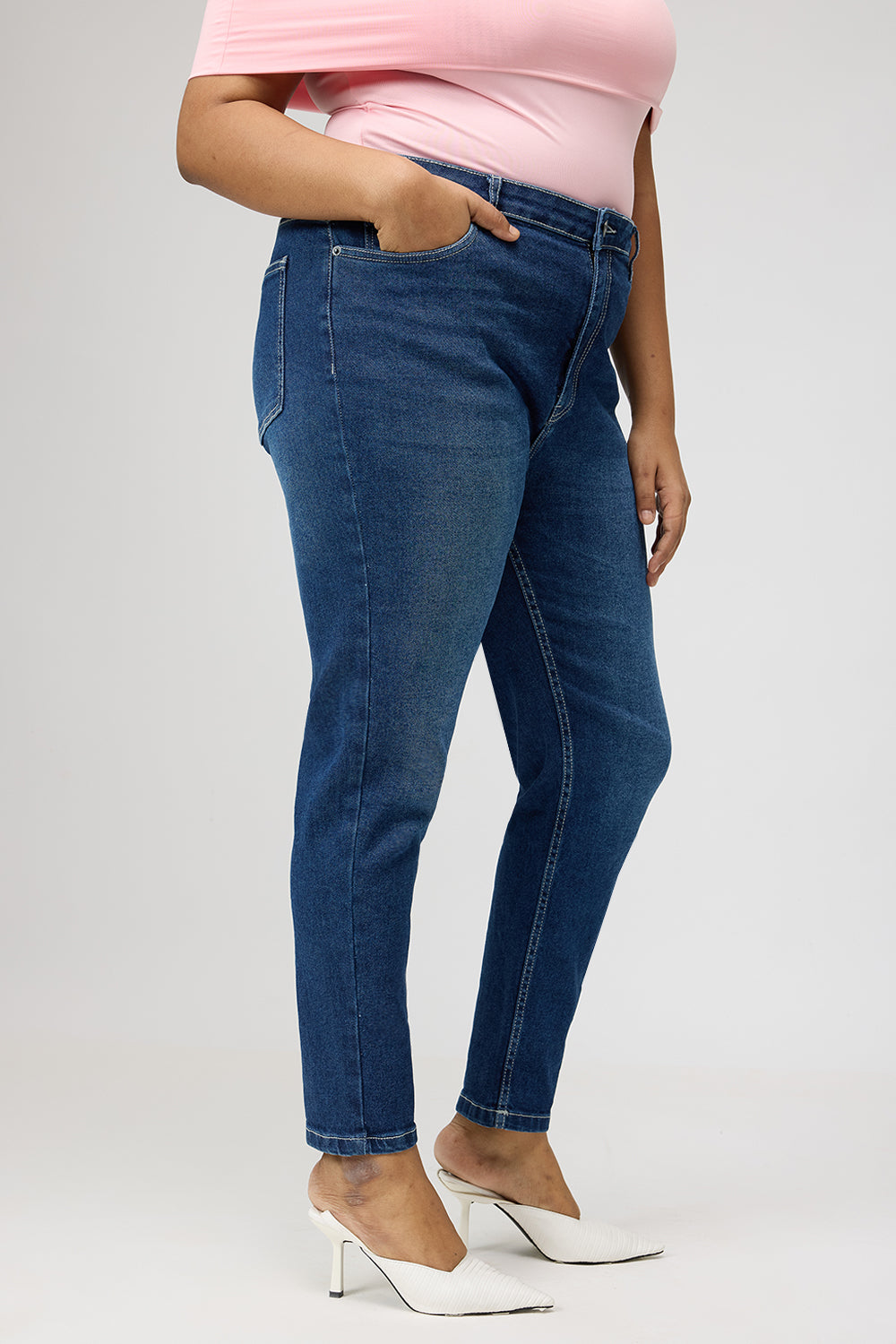 Curve Sculpting Blue Skinny Jeans