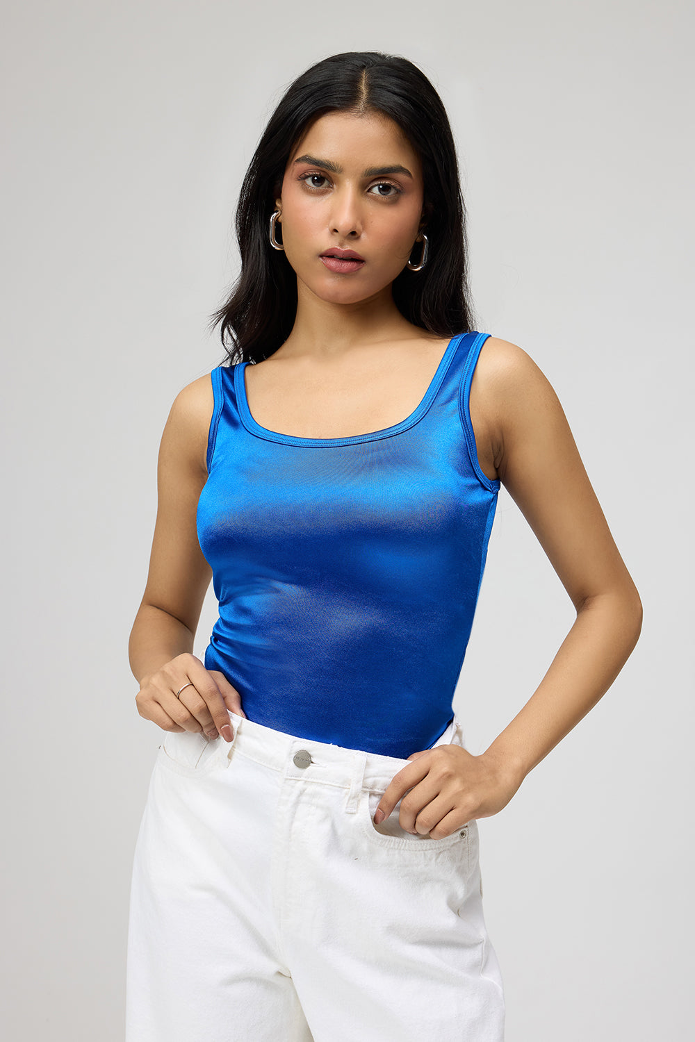 Metallic Blue Bodysuit