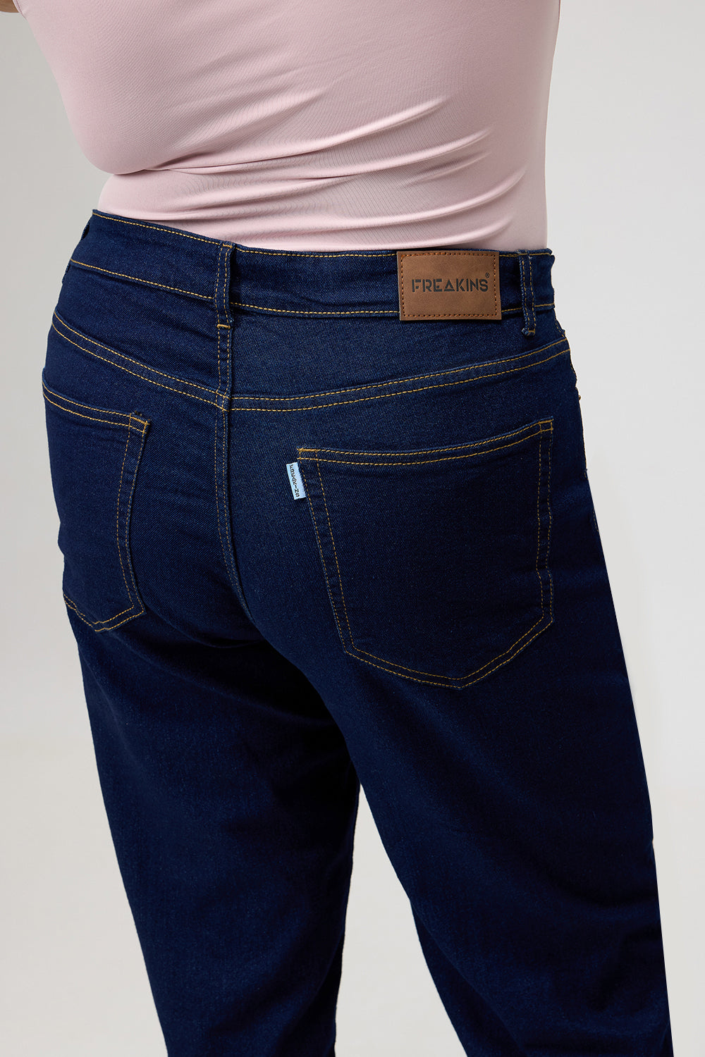 Curve Straight Leg Dark Blue Denim Jeans