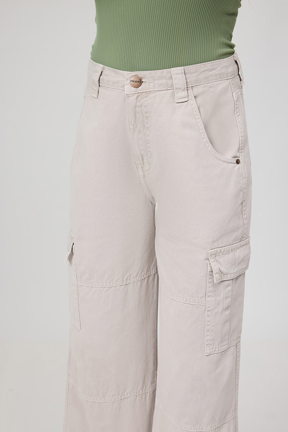 Ivory Essentials Cargo Denim Jeans