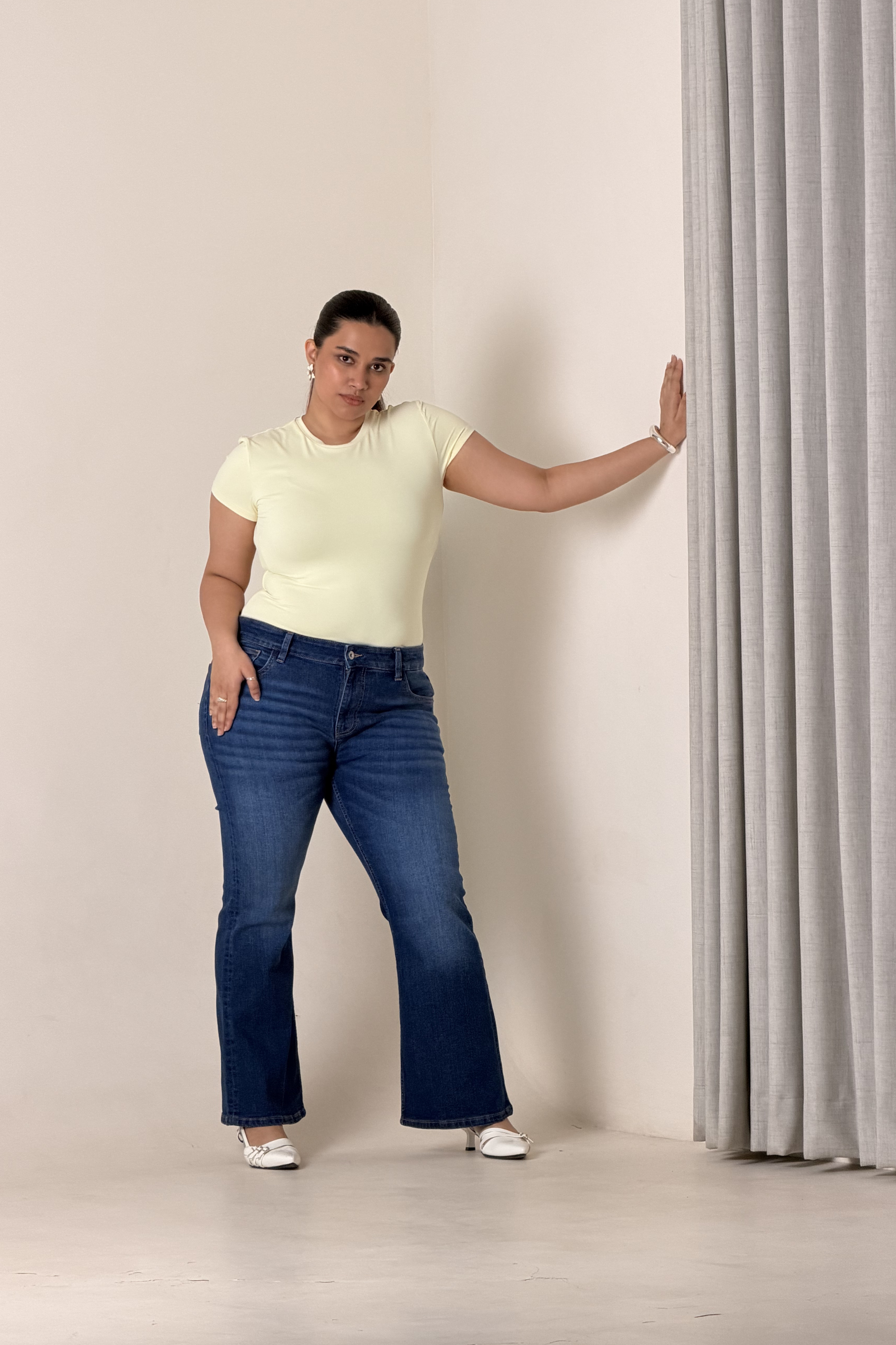 Retro Stretchable Bootcut Jeans