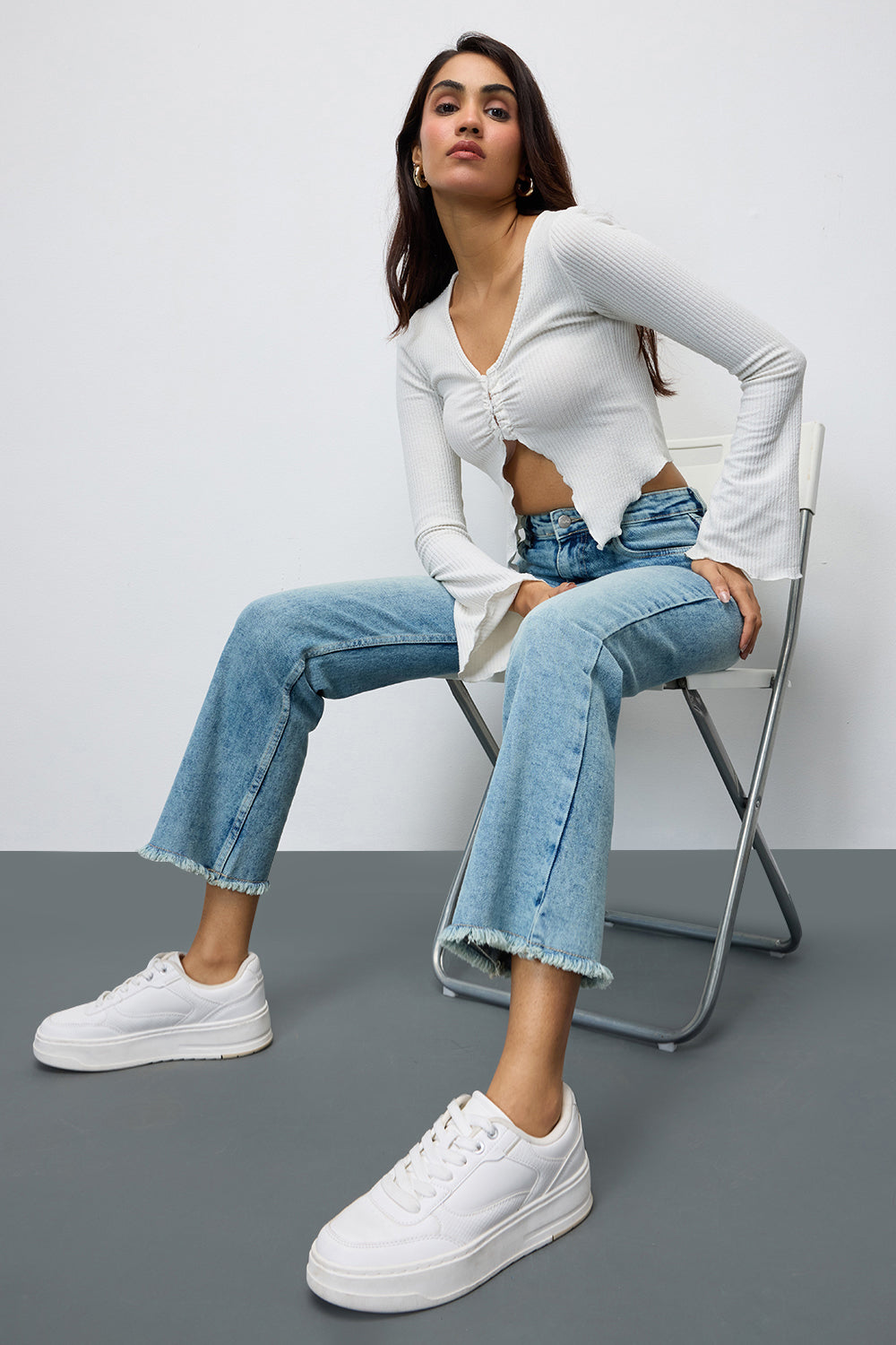 Blue Women's Slim Bootcut Jeans