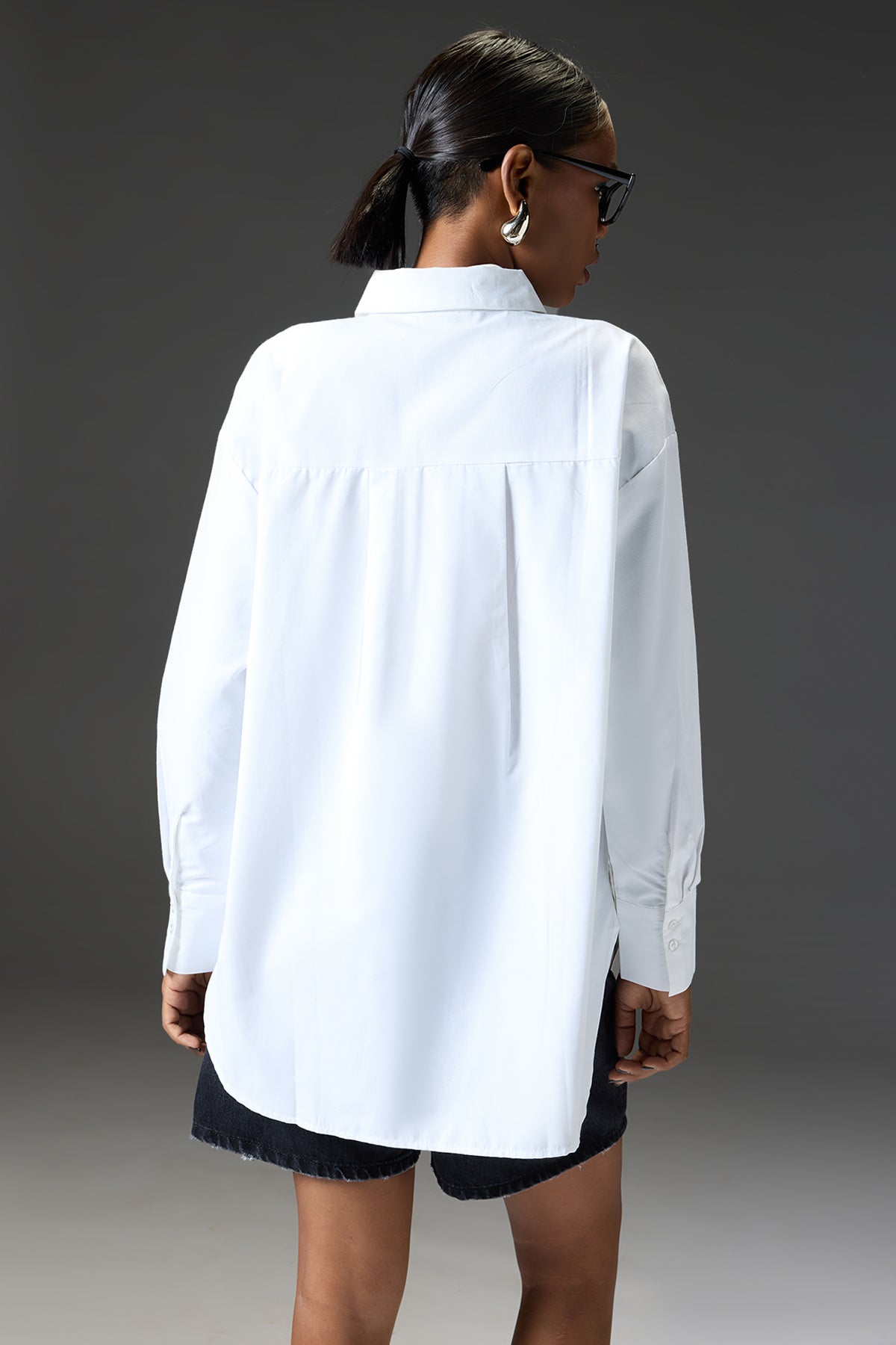 Lucent White Oversize Shirt