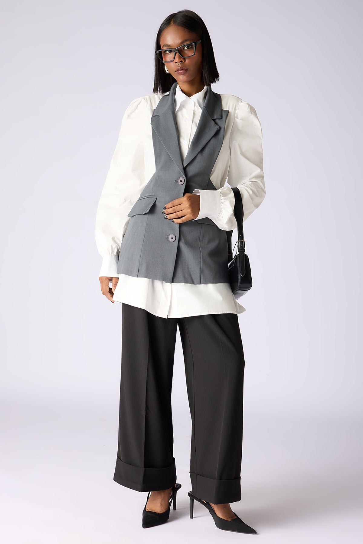 The Boss Lady Blazer Vest Formal Dress