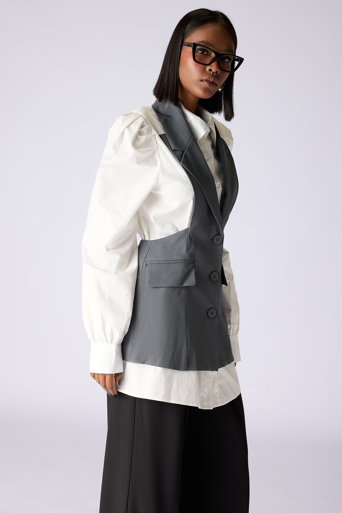 The Boss Lady Blazer Vest Formal Dress