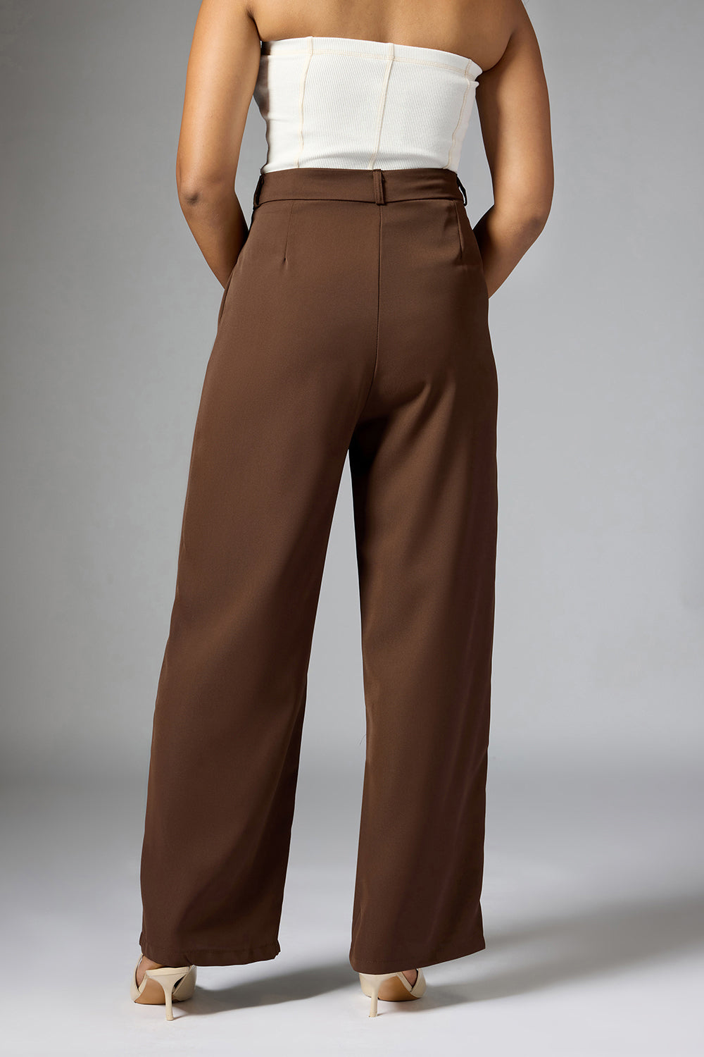 Brunette Wrap Around  Trousers