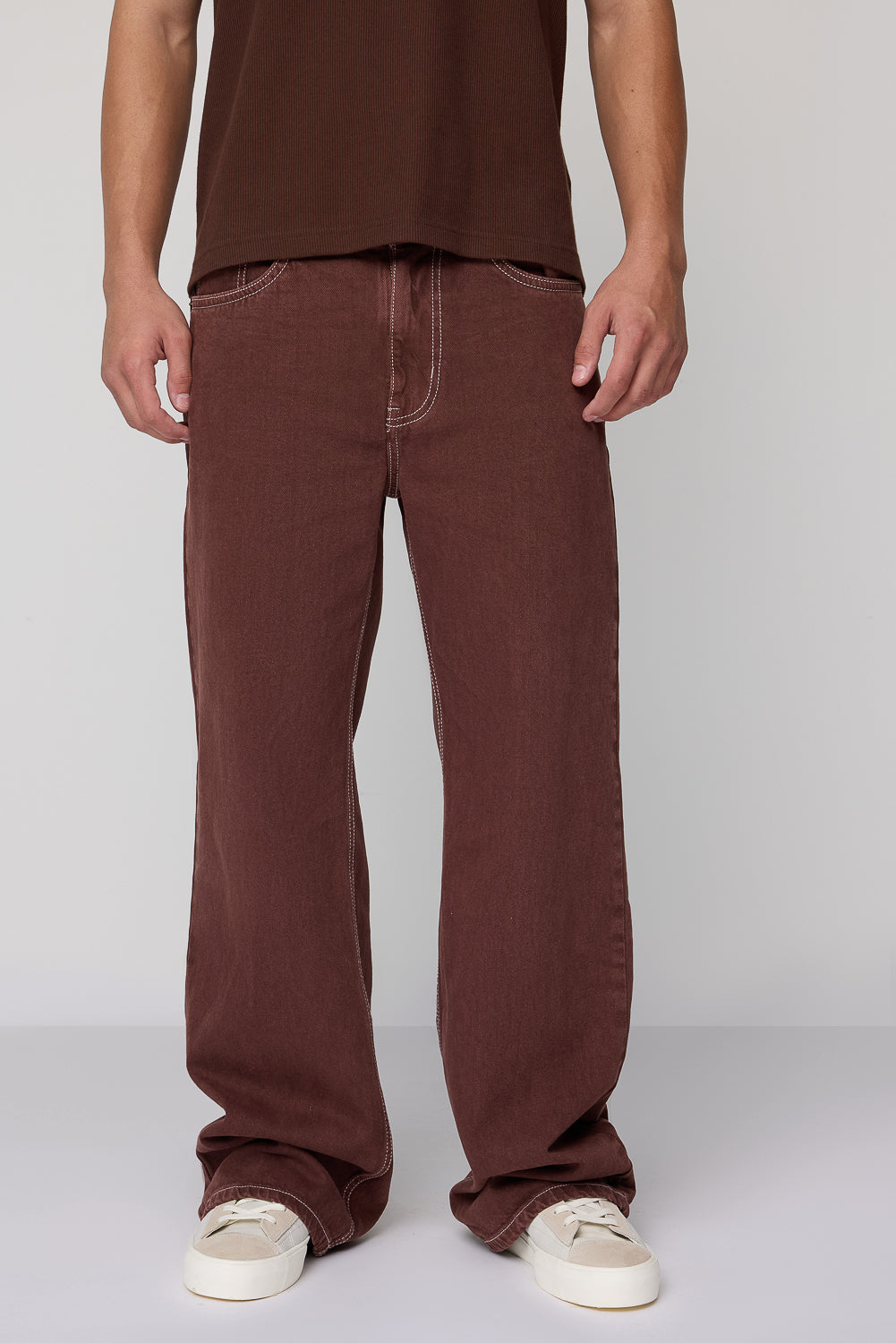 Men's Mocha Straight Fit Denim Jeans