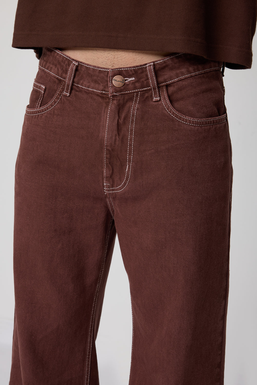 Men's Mocha Straight Fit Denim Jeans