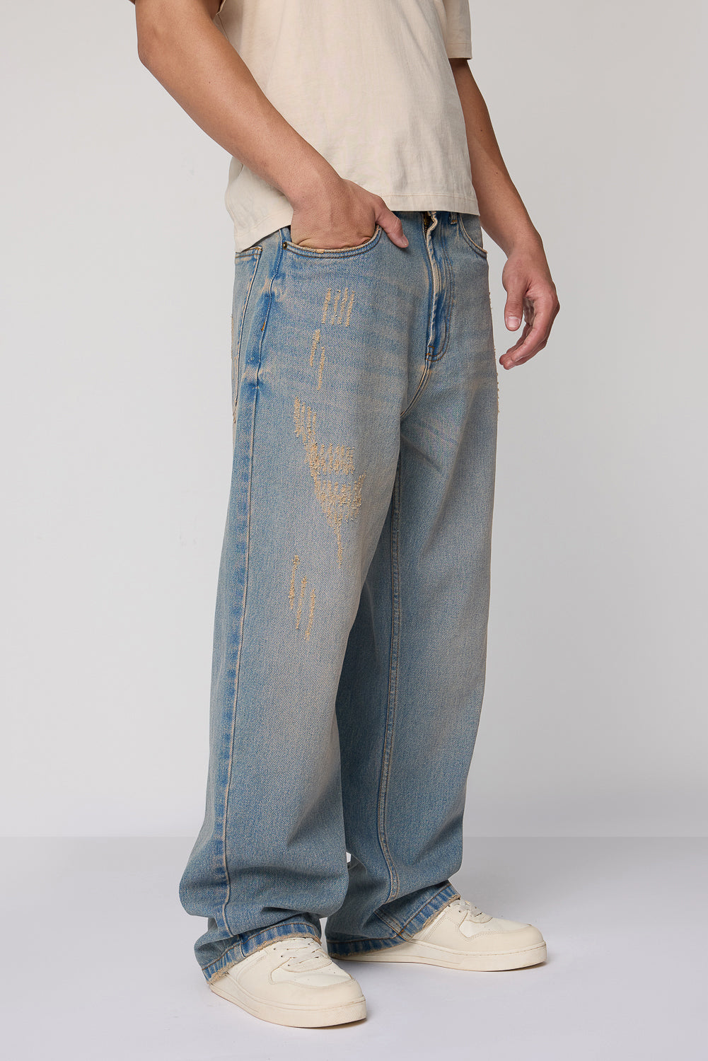 Calm Blue Men's Straight Fit Jeans