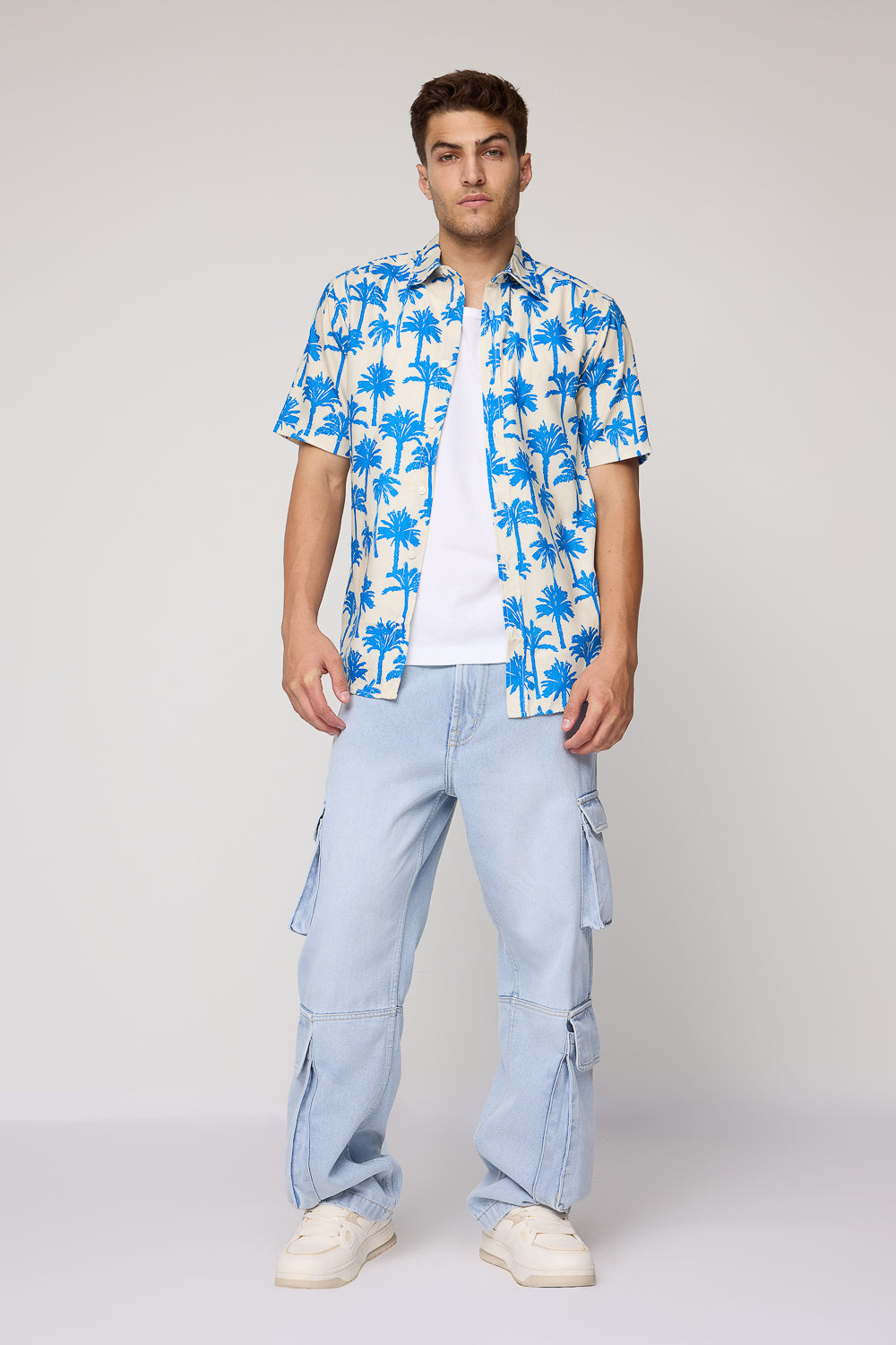 Island Yellow Men's Tropical Print Shirt