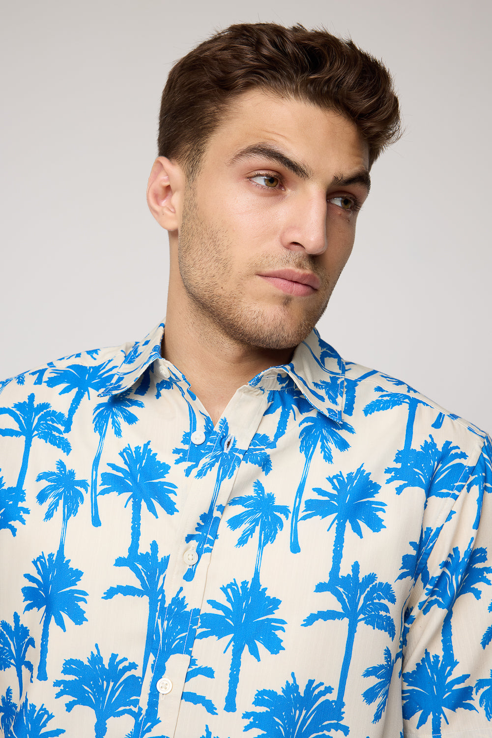 Island Yellow Men's Tropical Print Shirt