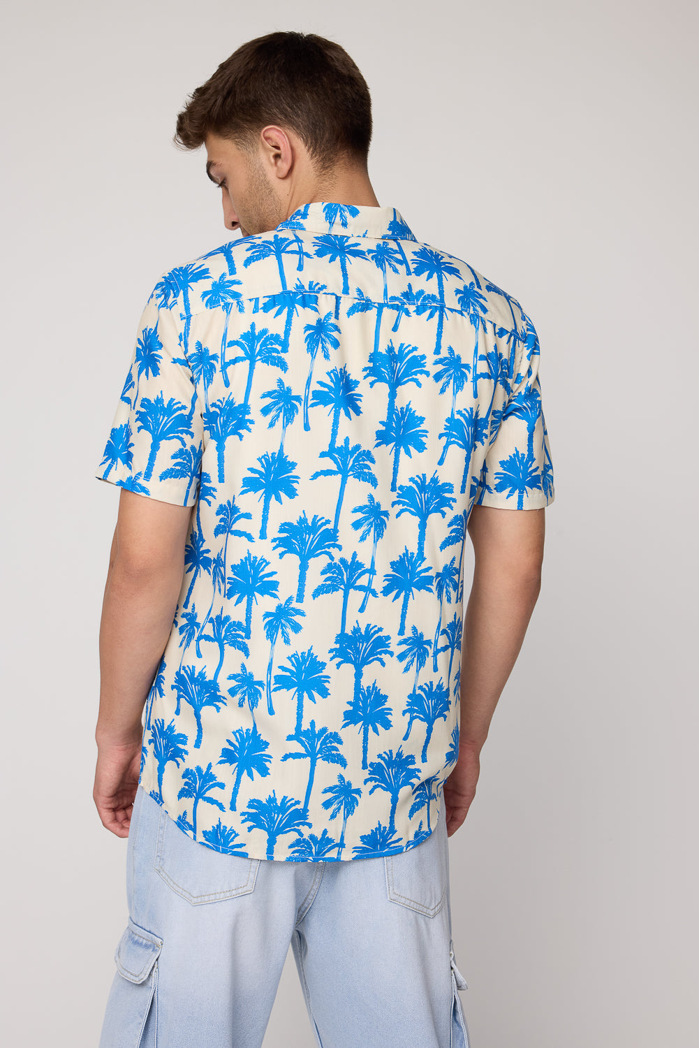 Island Yellow Men's Tropical Print Shirt