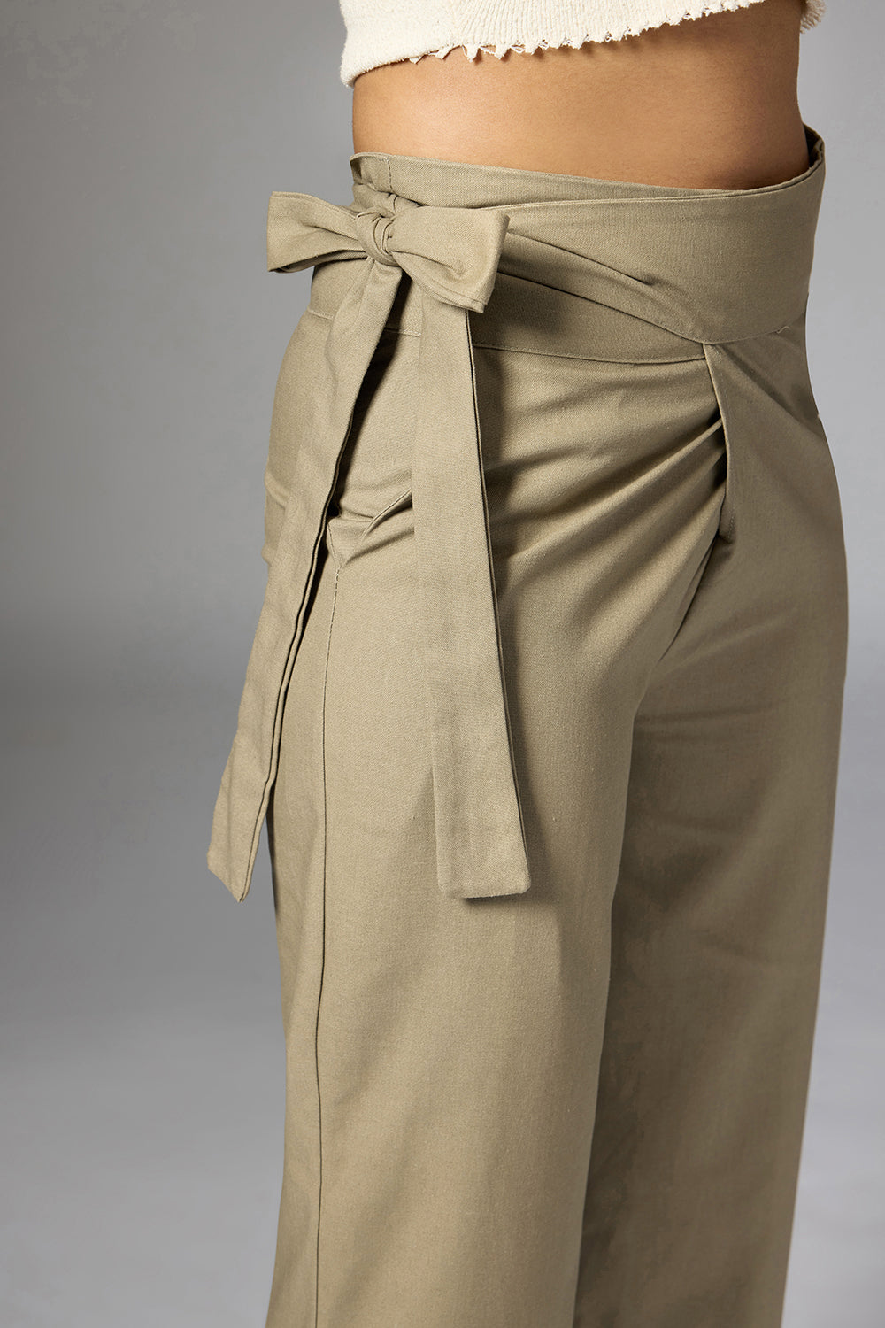 Sage Green Wrap Around Korean Pants