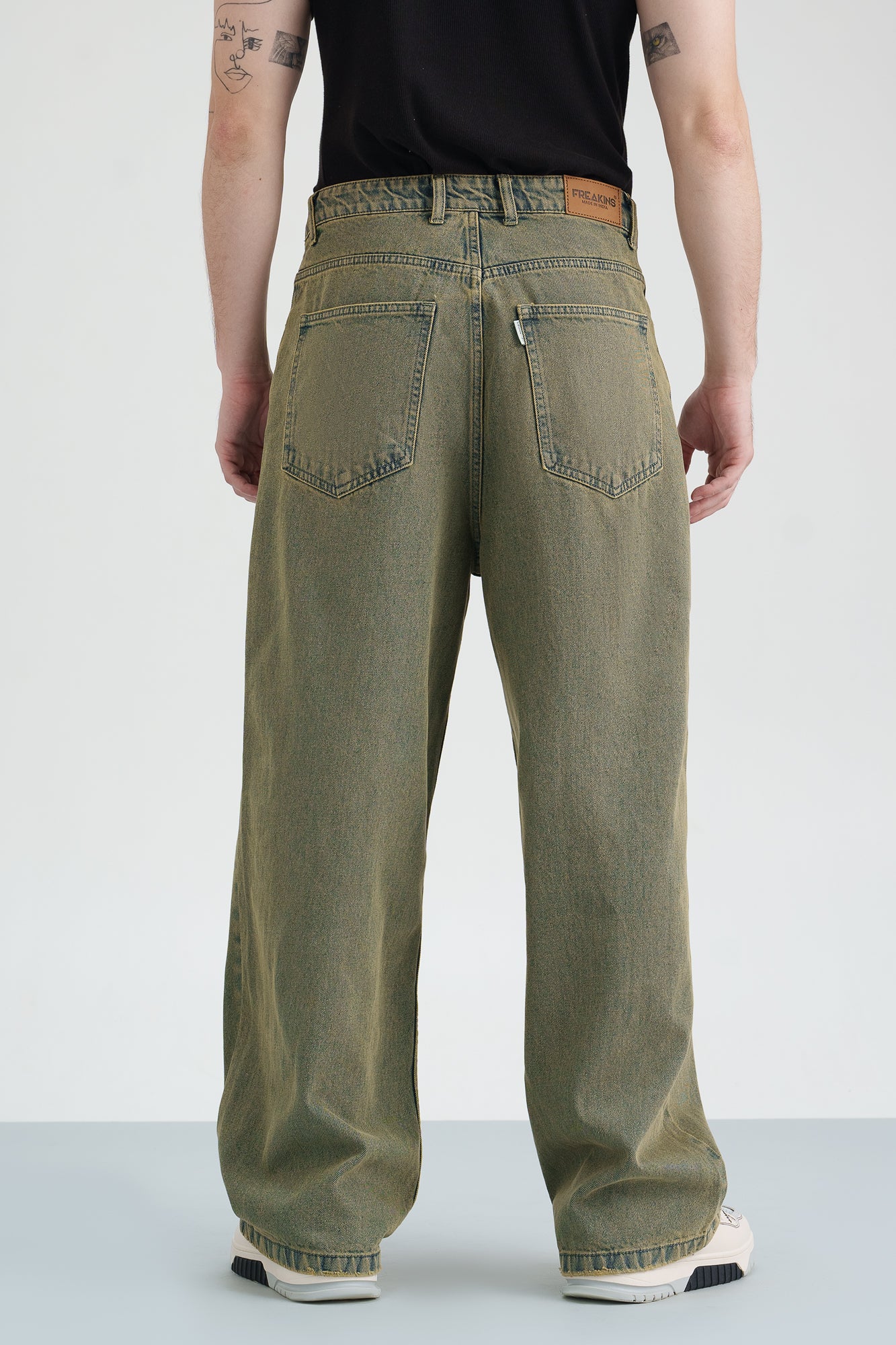 Fern Blue Men's Wide leg Jeans