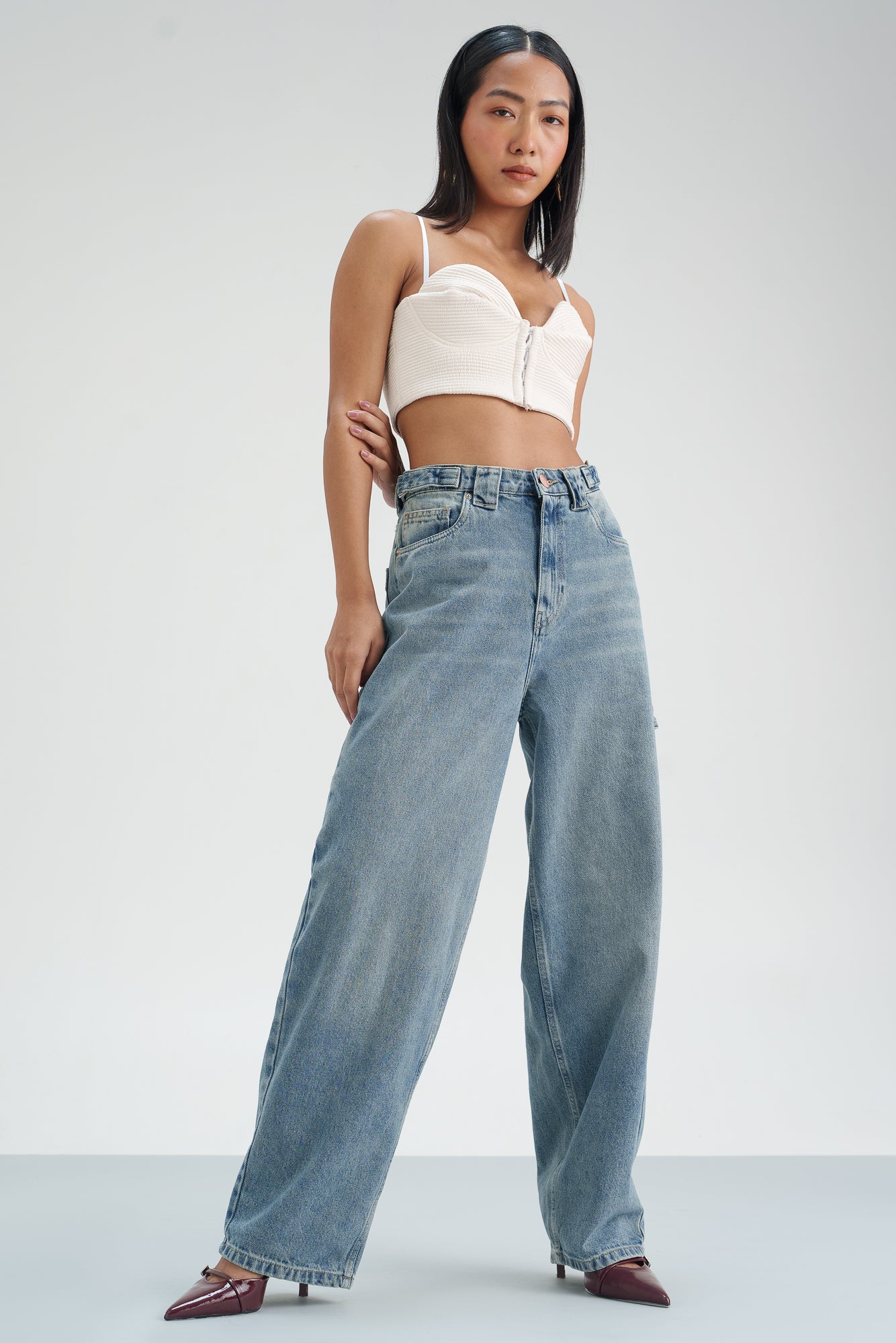 Lush Blue Balloon Fit Jeans