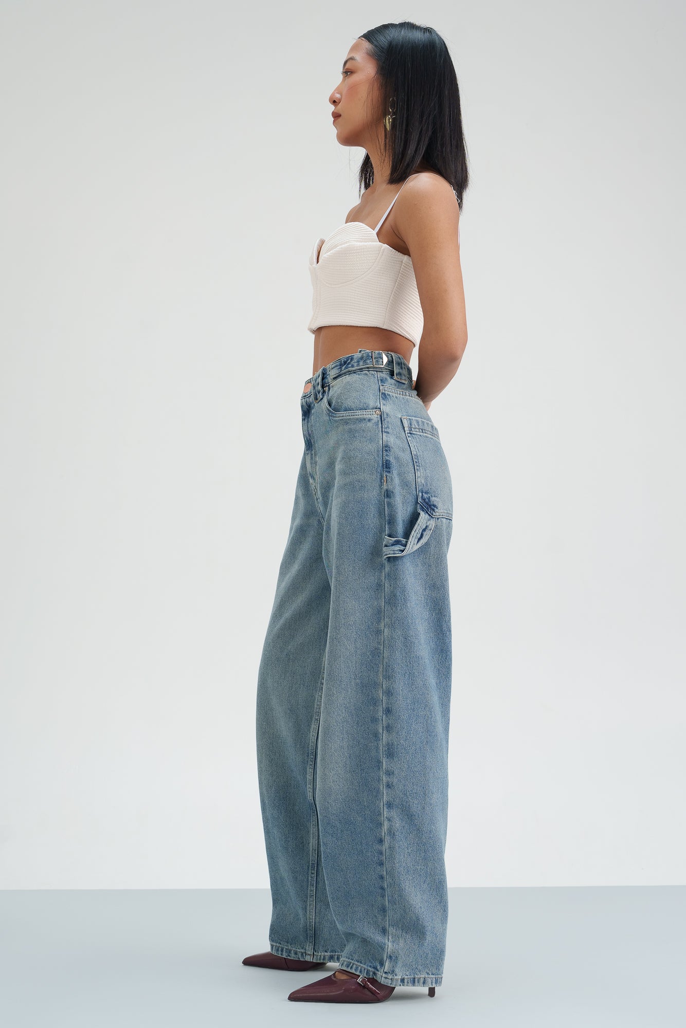 Lush Blue Balloon Fit Jeans