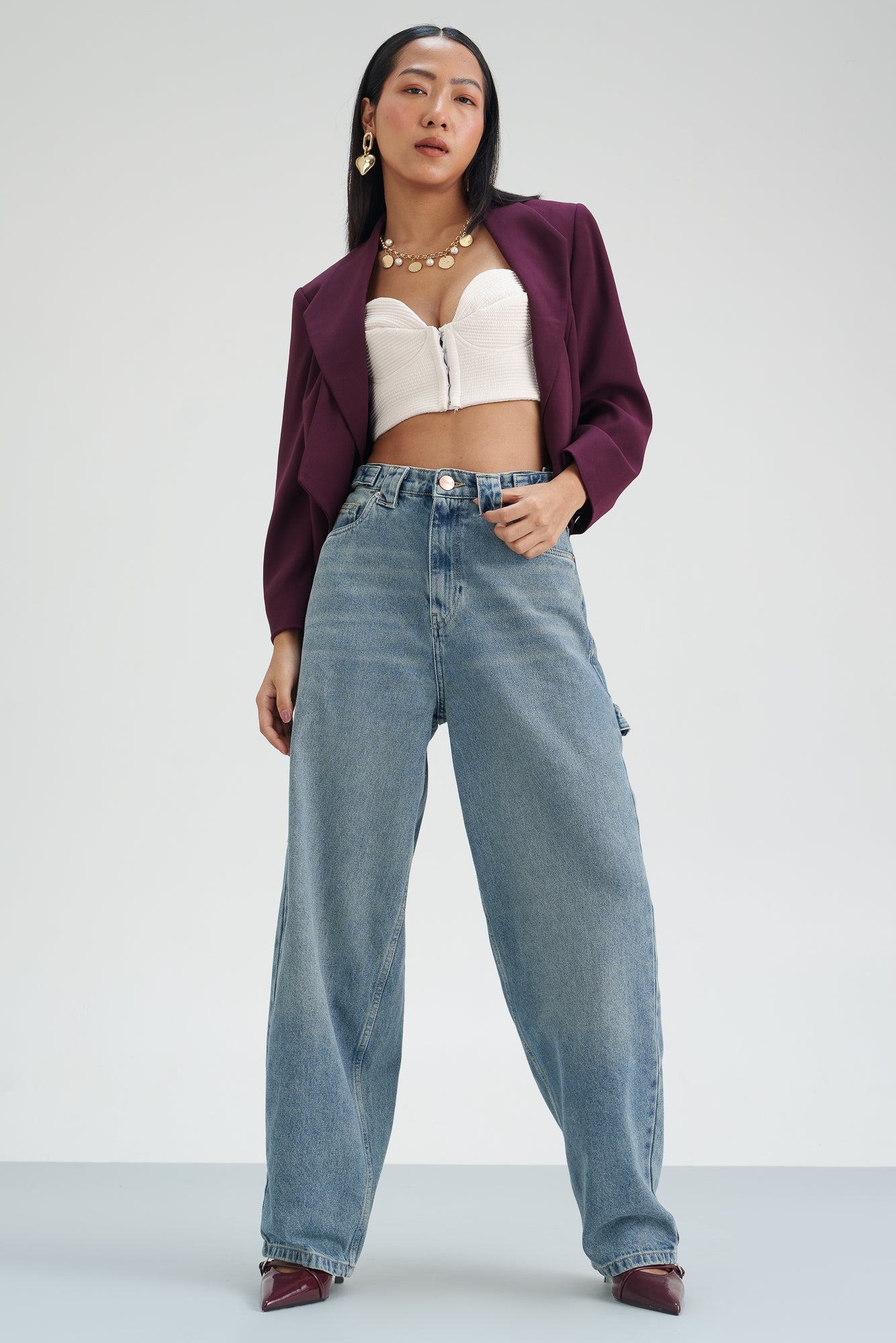 Lush Blue Balloon Fit Jeans