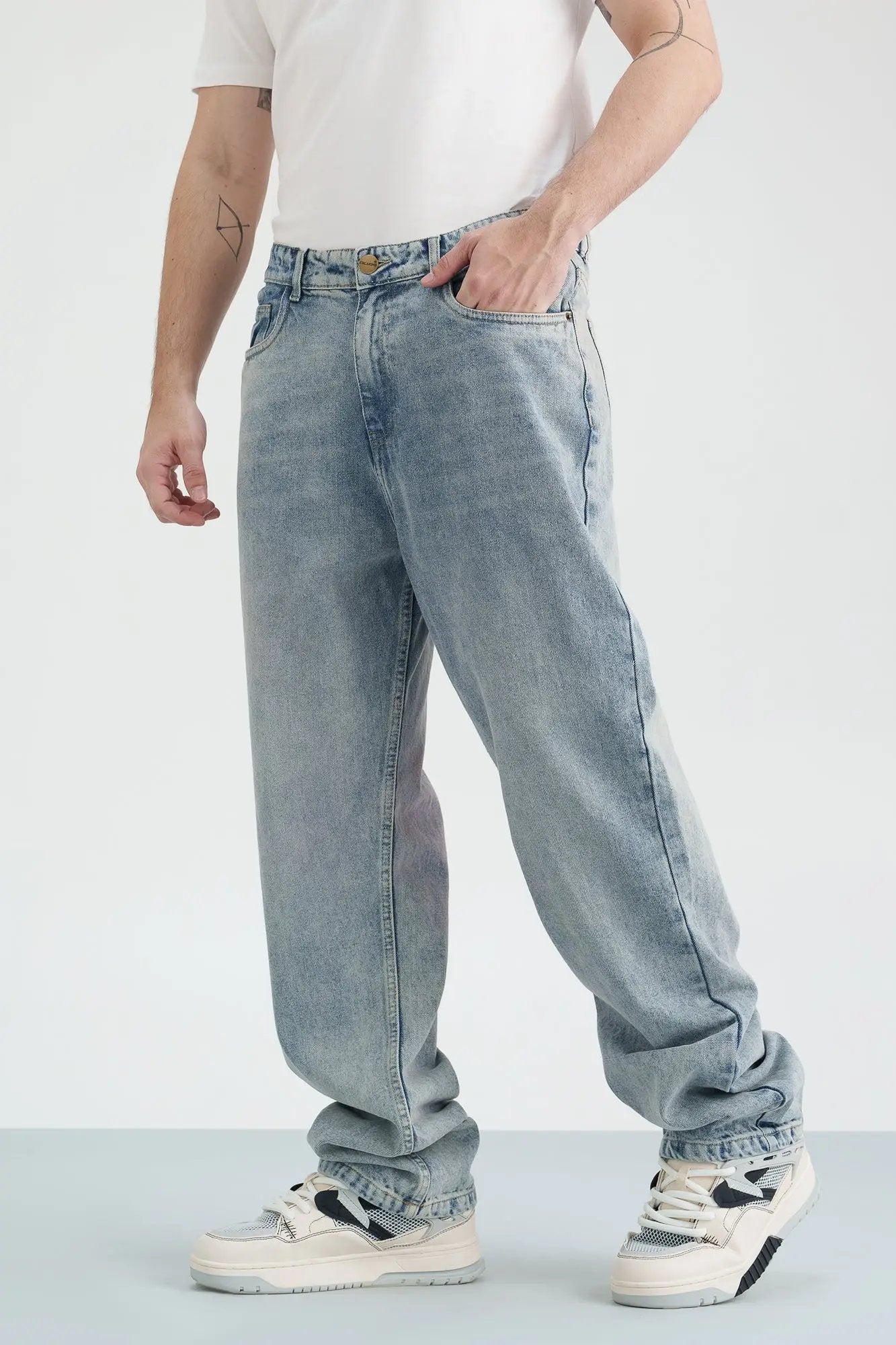 Urban Fade Men's Baggy Straight Jeans