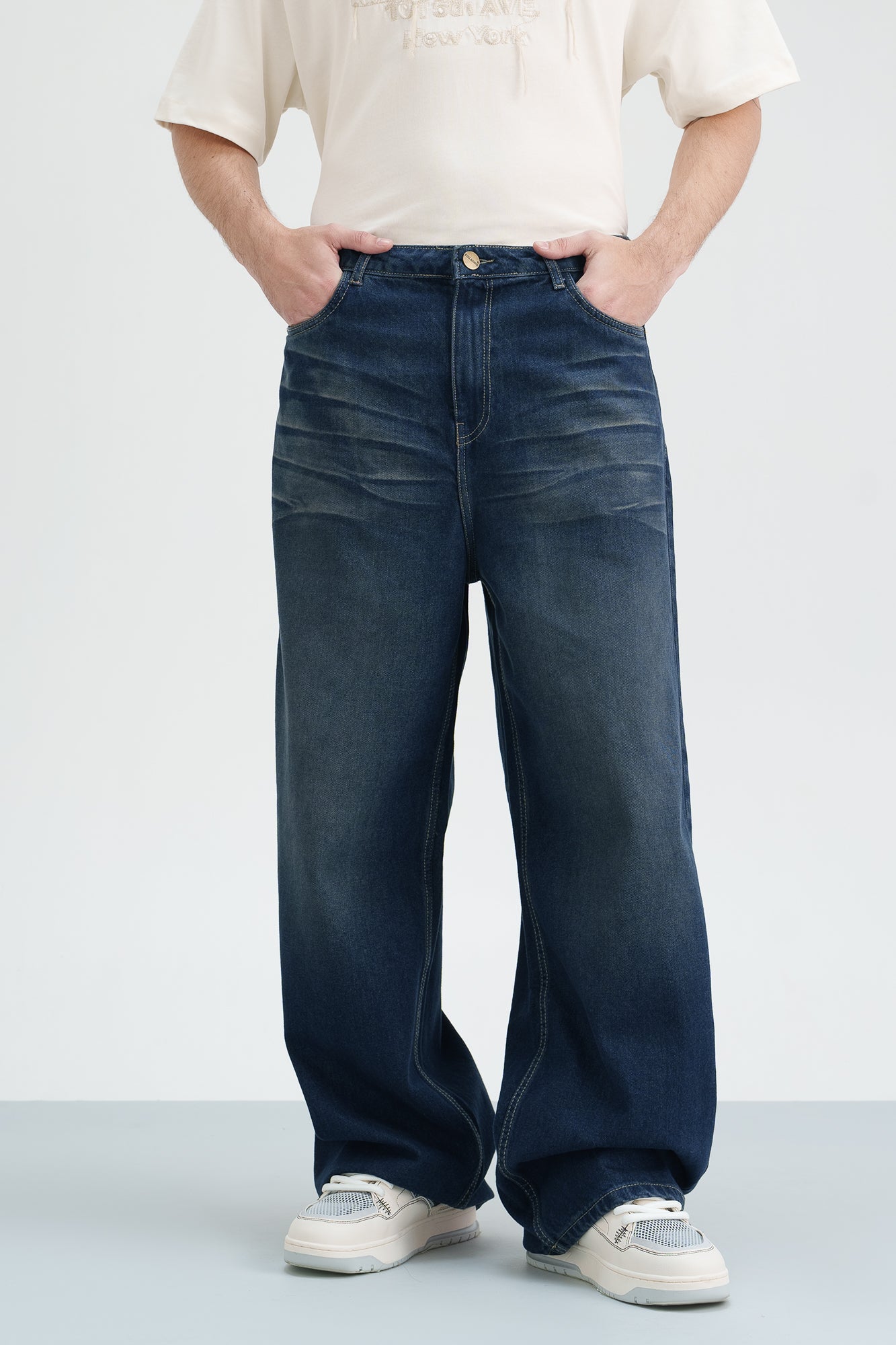 Drifter Blue Men's Wide Leg Jeans