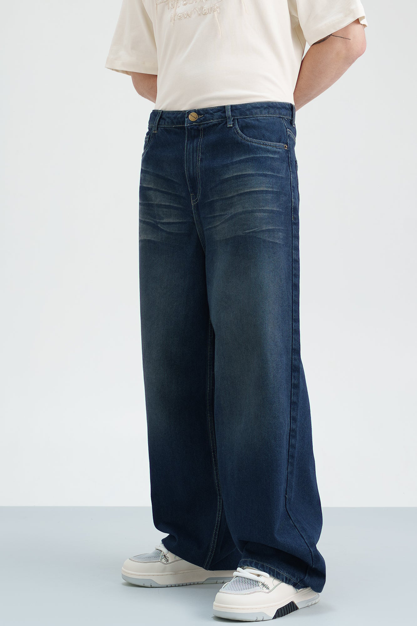 Drifter Blue Men's Wide Leg Jeans