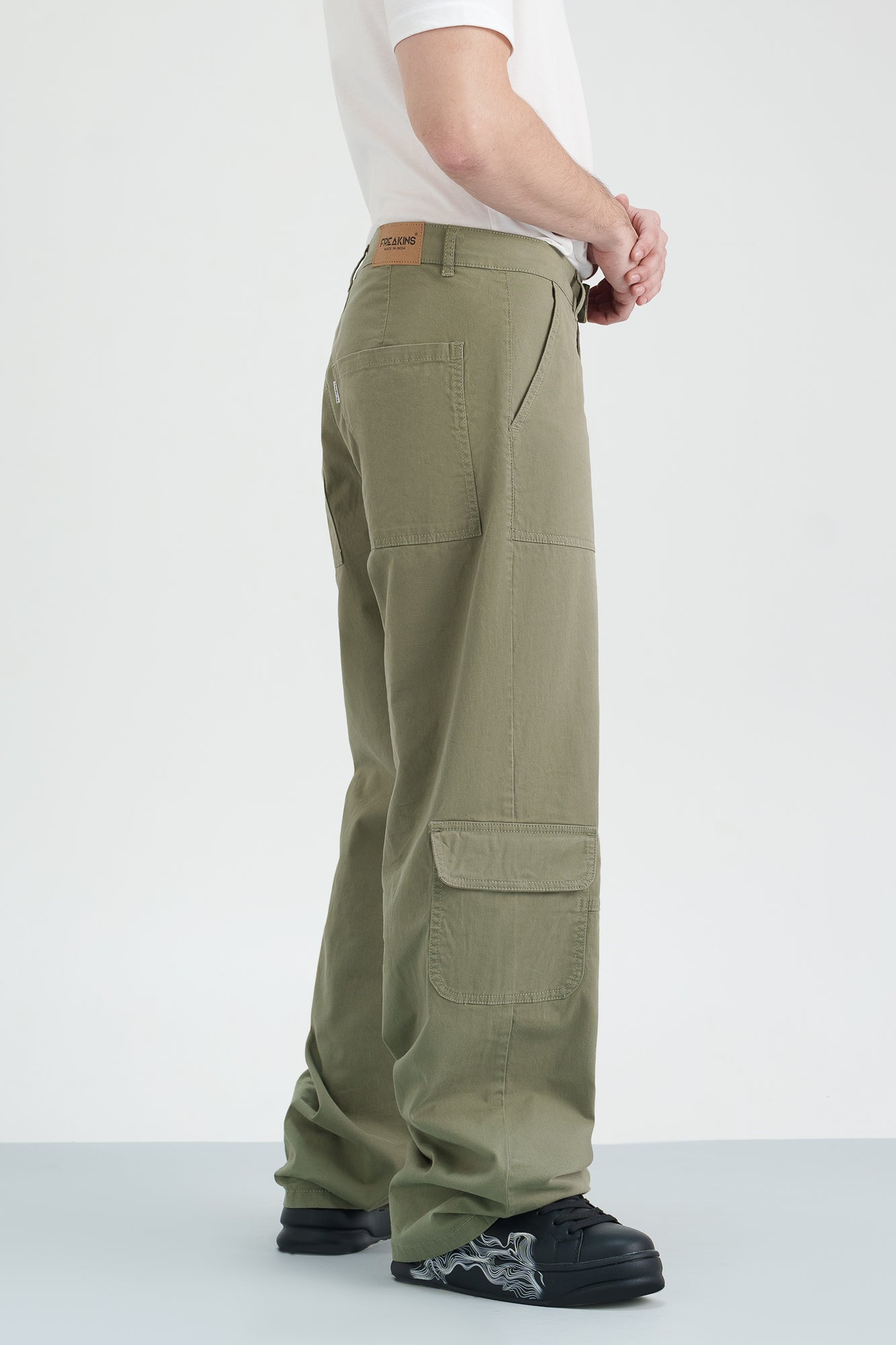 Olive Stone Men's Straight Fit Cargo