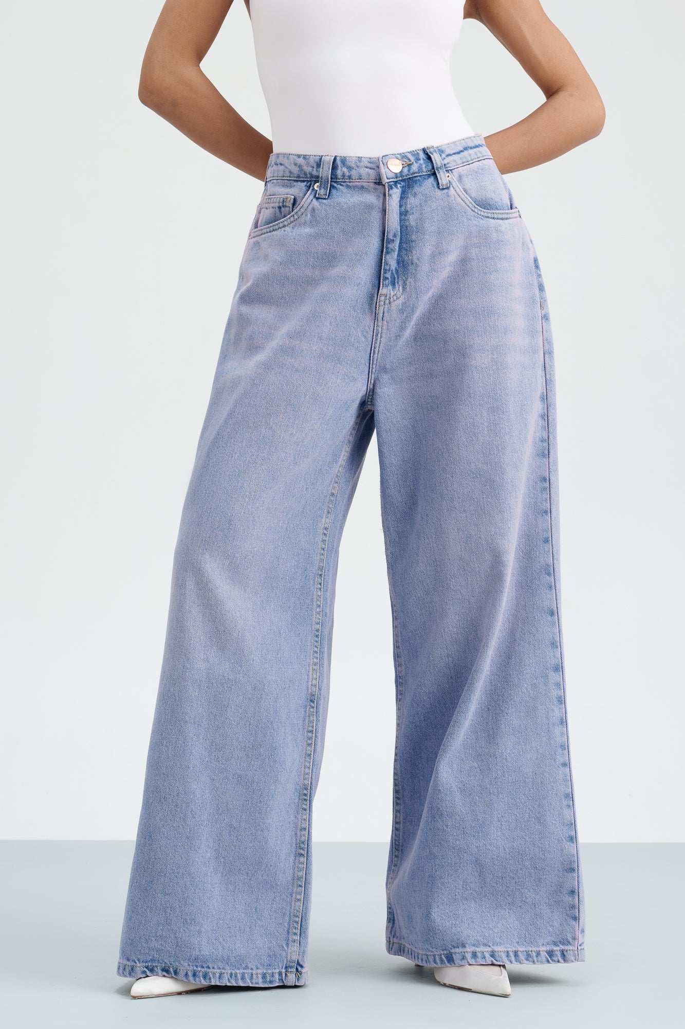 Blue Mirage Wide Leg Jeans