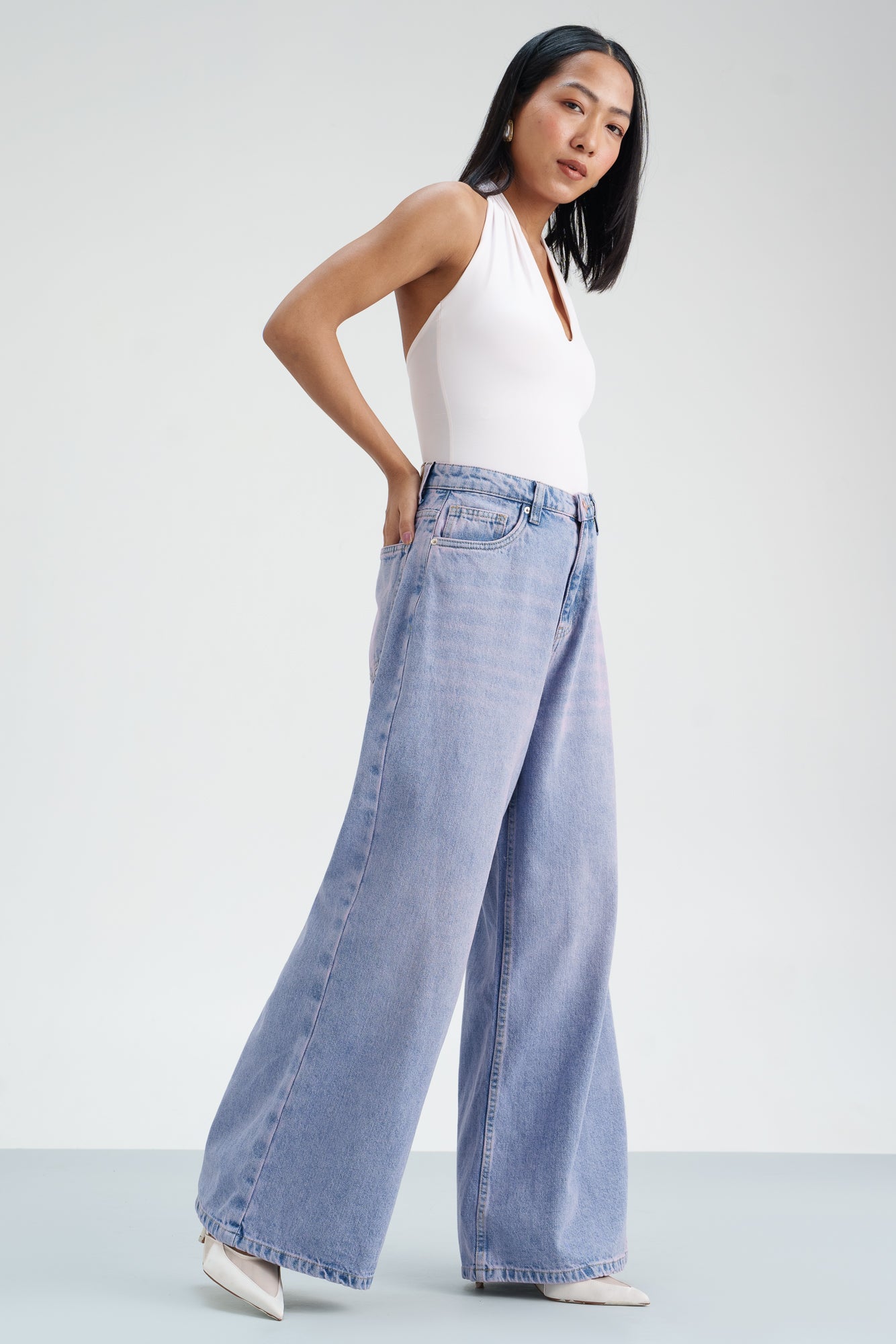 Blue Mirage Wide Leg Jeans