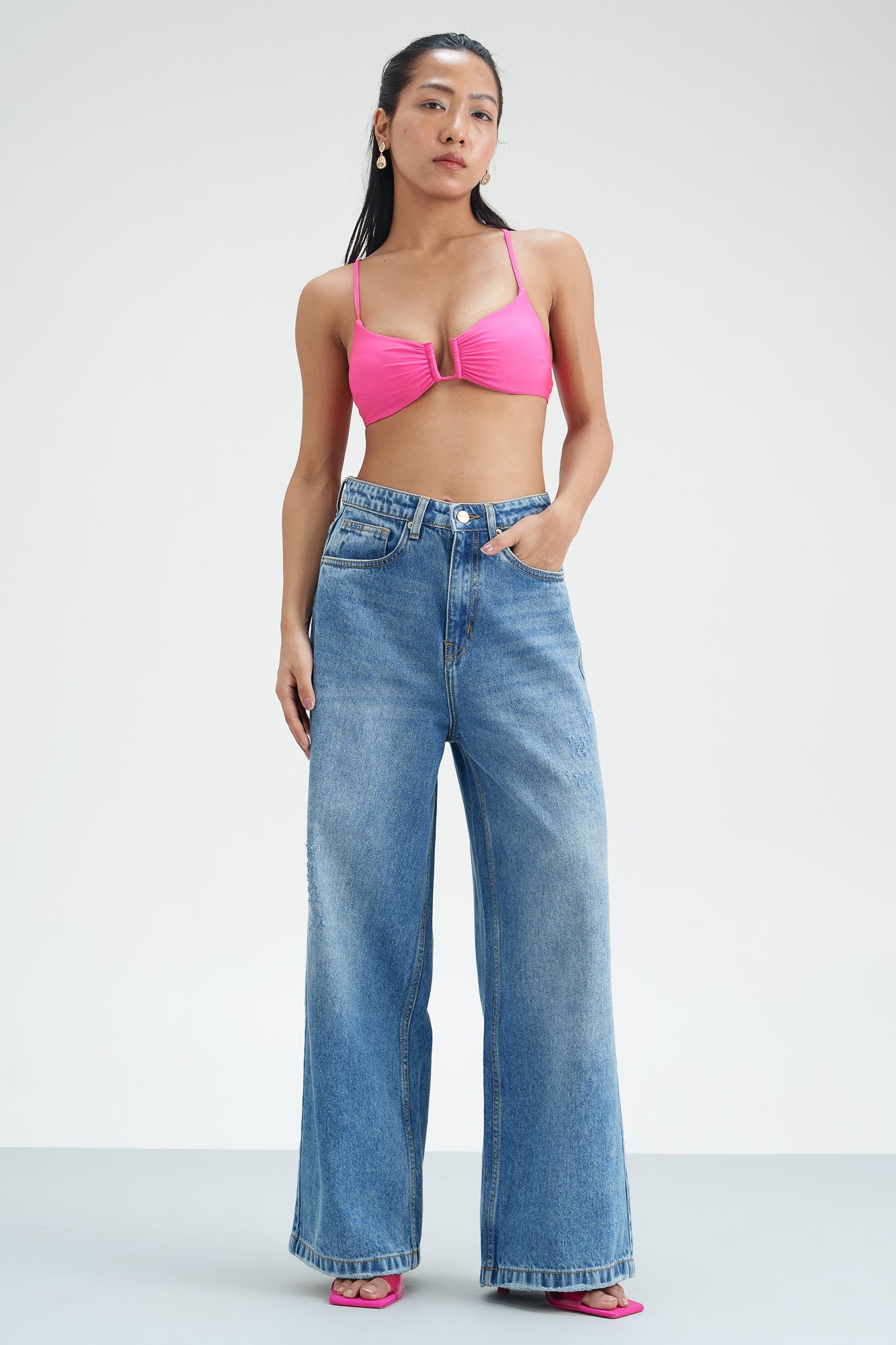 Blue Muse Wide Cropped Jeans