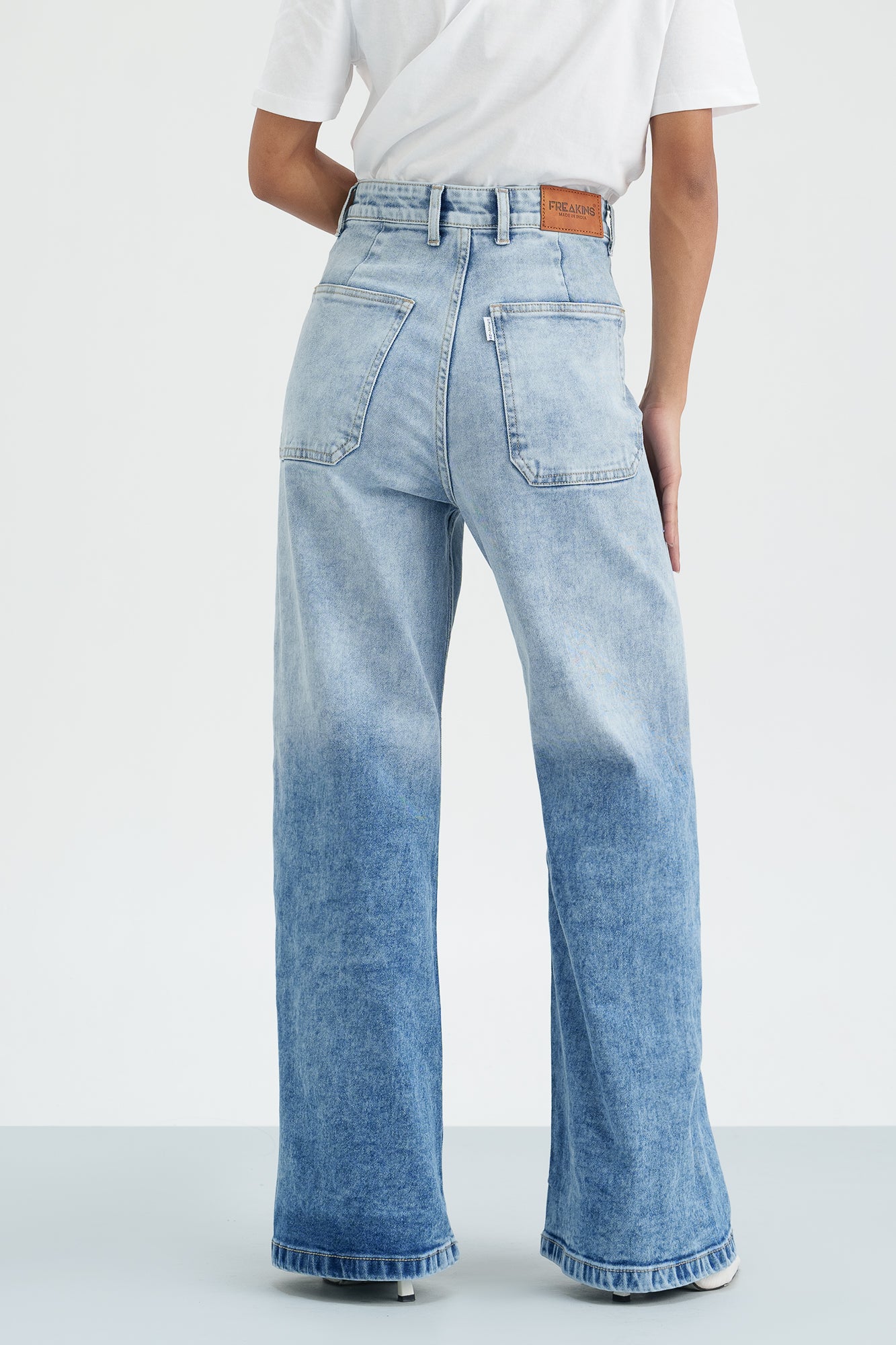 Blue Ombre Odyssey Retro Flare Stretch Jeans